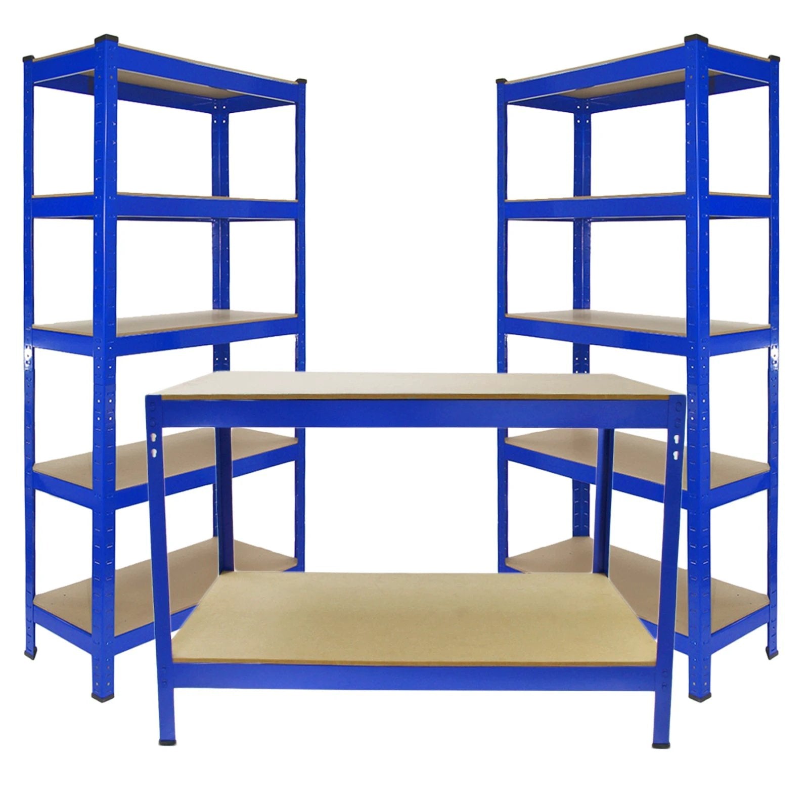 Monster Racking 2 x T-Rax 75cm Blue & Metal Storage Workbench by Monster Shop