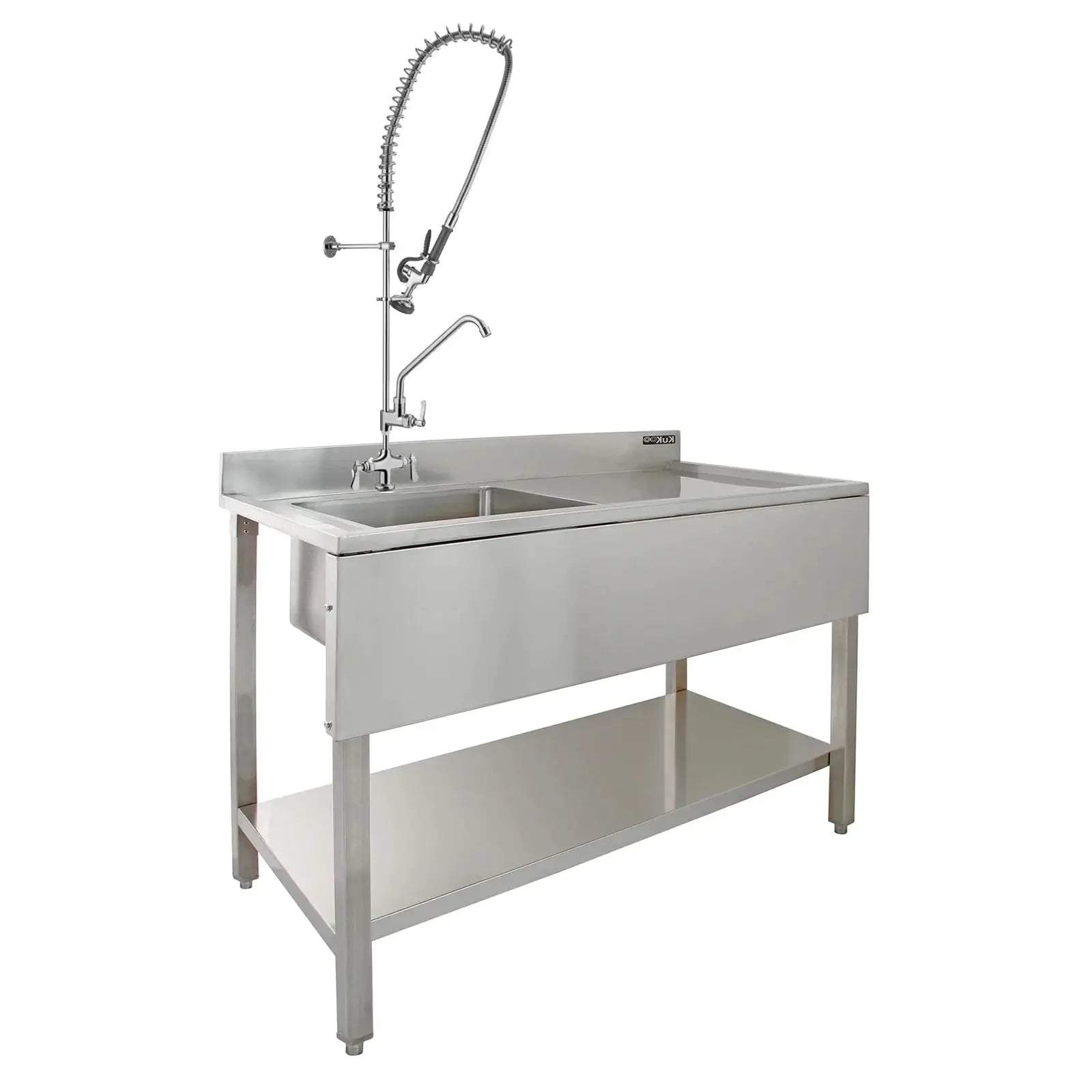 Monster Shop KuKoo Commercial Sink & Pre-Rinse Tap - Right Hand Drainer -