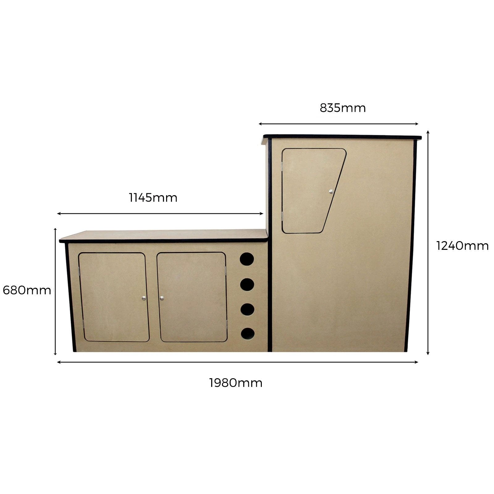 Monster Shop 11sqm Black Van Lining & Glue With Camper Kitchen -