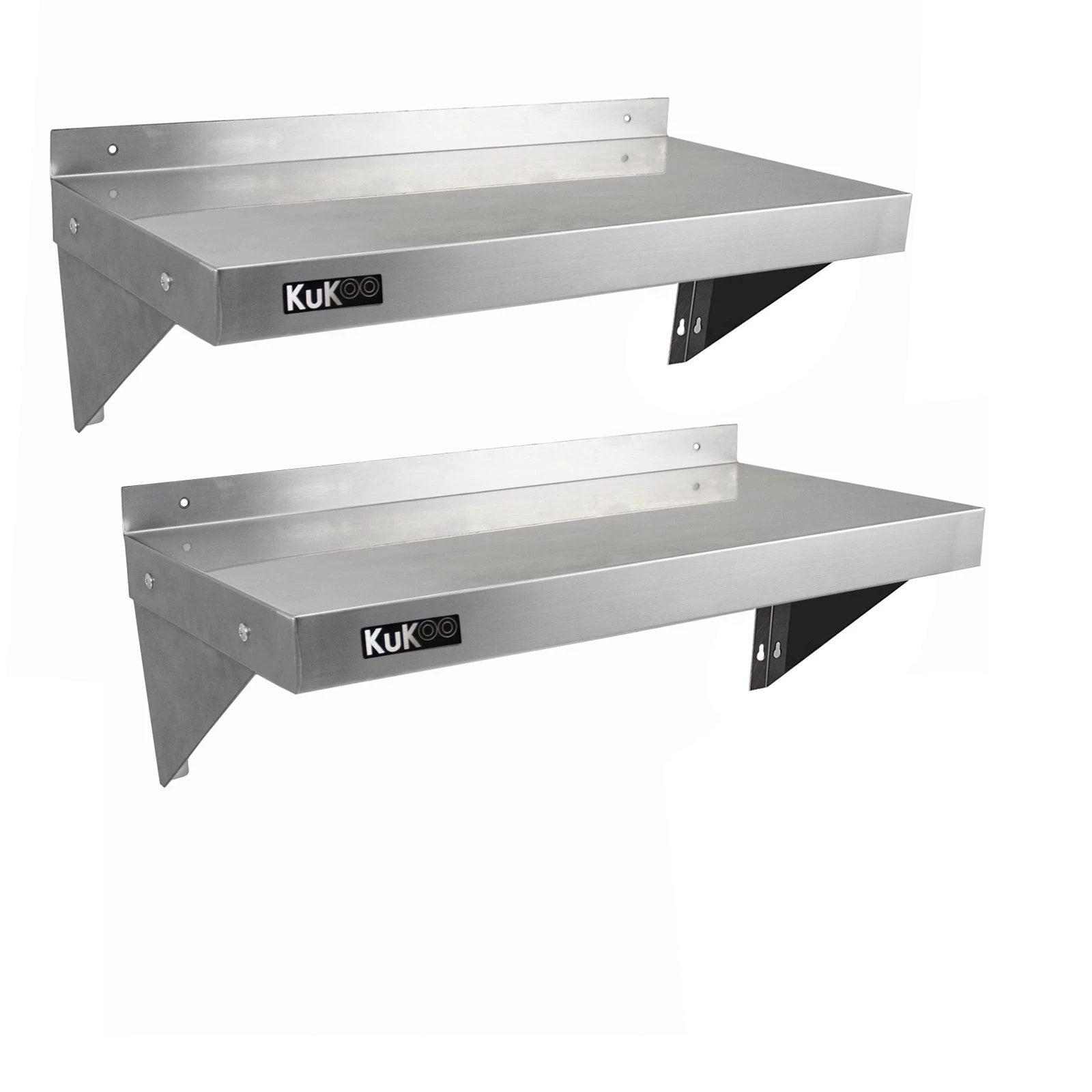2 x KuKoo Stainless Steel Shelves 900mm x 300mm by Monster Shop