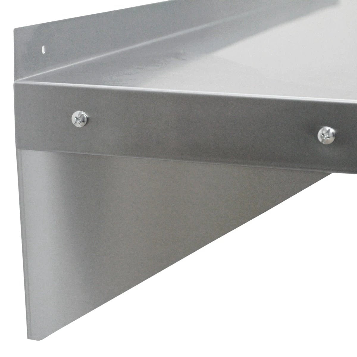 6ft Stainless Steel Catering Bench & 2 x Wall Mounted Shelves by Monster Shop