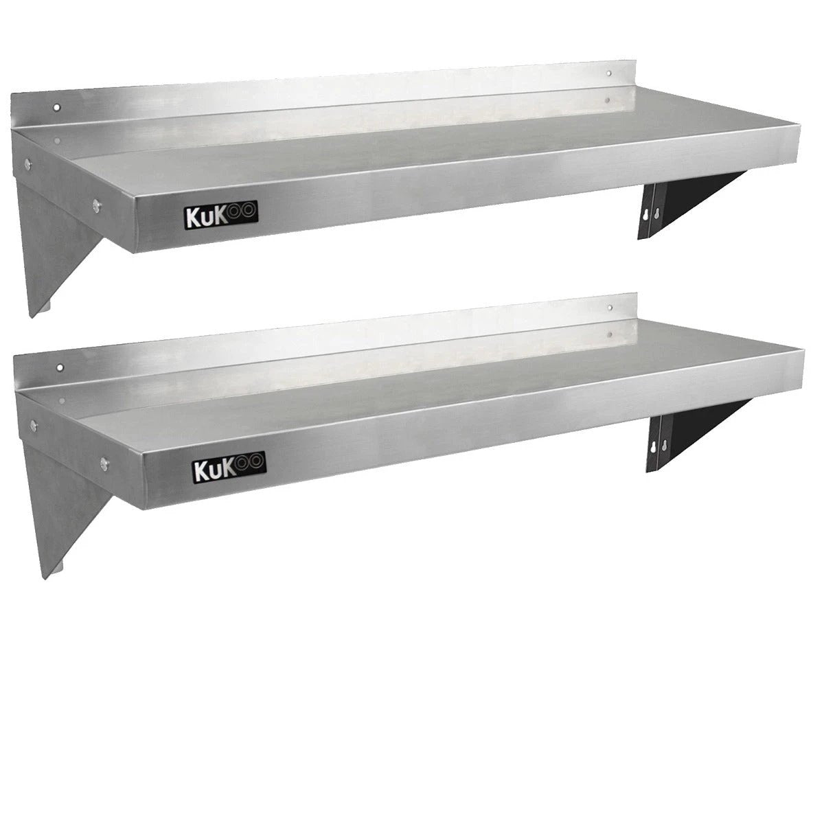 Monster Shop 2 x KuKoo Stainless Steel Shelves 1250mm x 300mm -