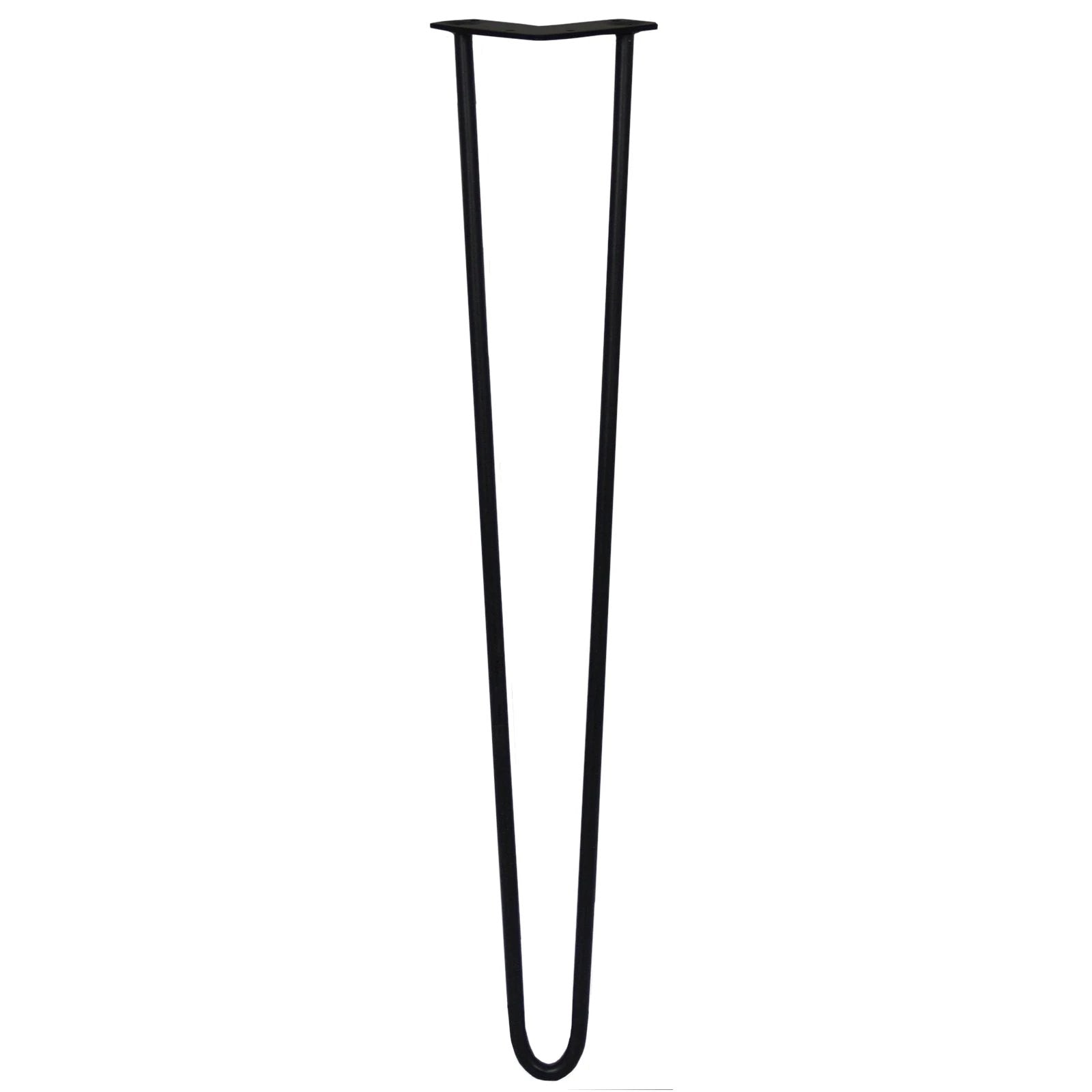 Monster Shop 4 x 28" Hairpin Legs - 2 Prong - 12mm - Black -
