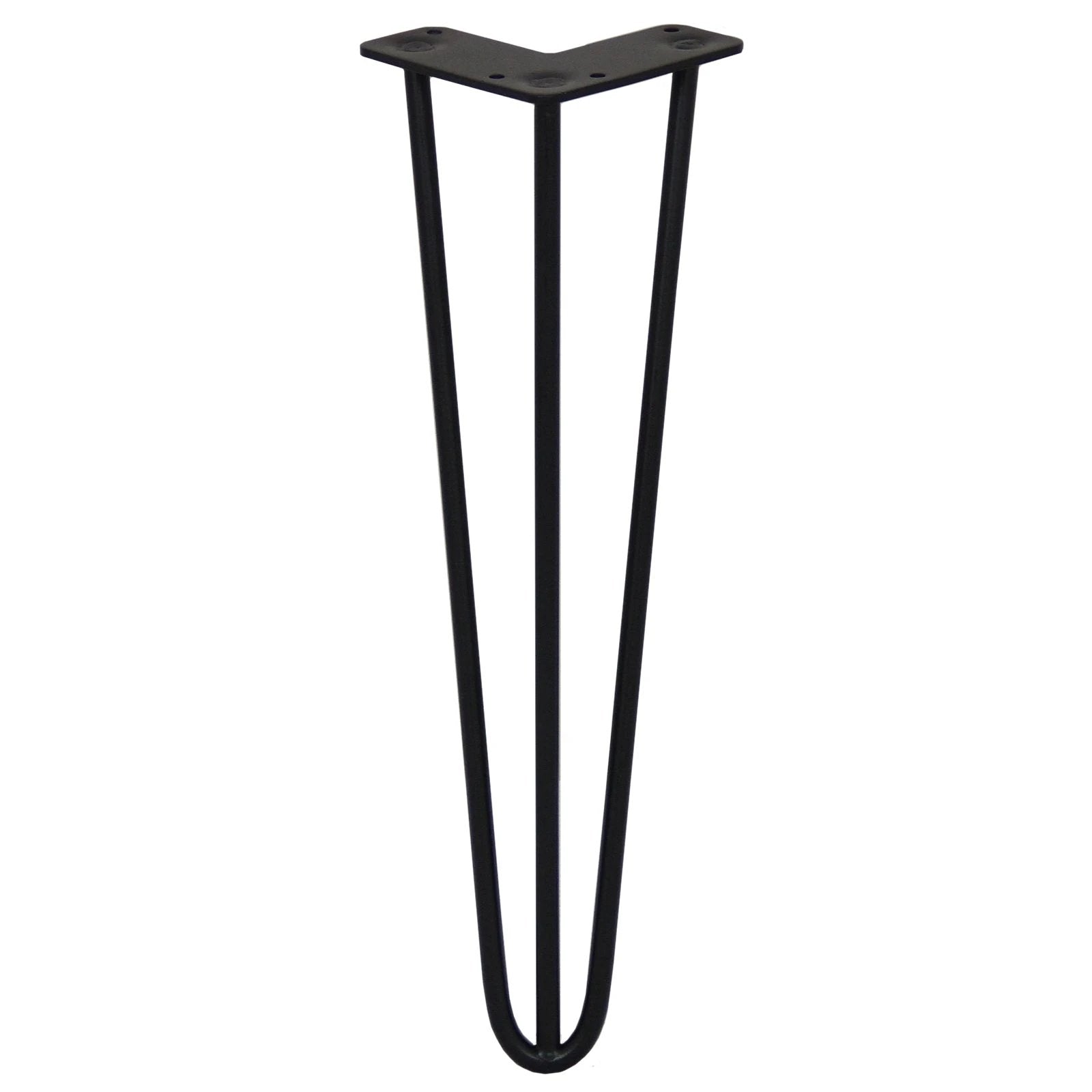 Monster Shop 4 x 16" Hairpin Legs - 3 Prong - 10mm - Black -