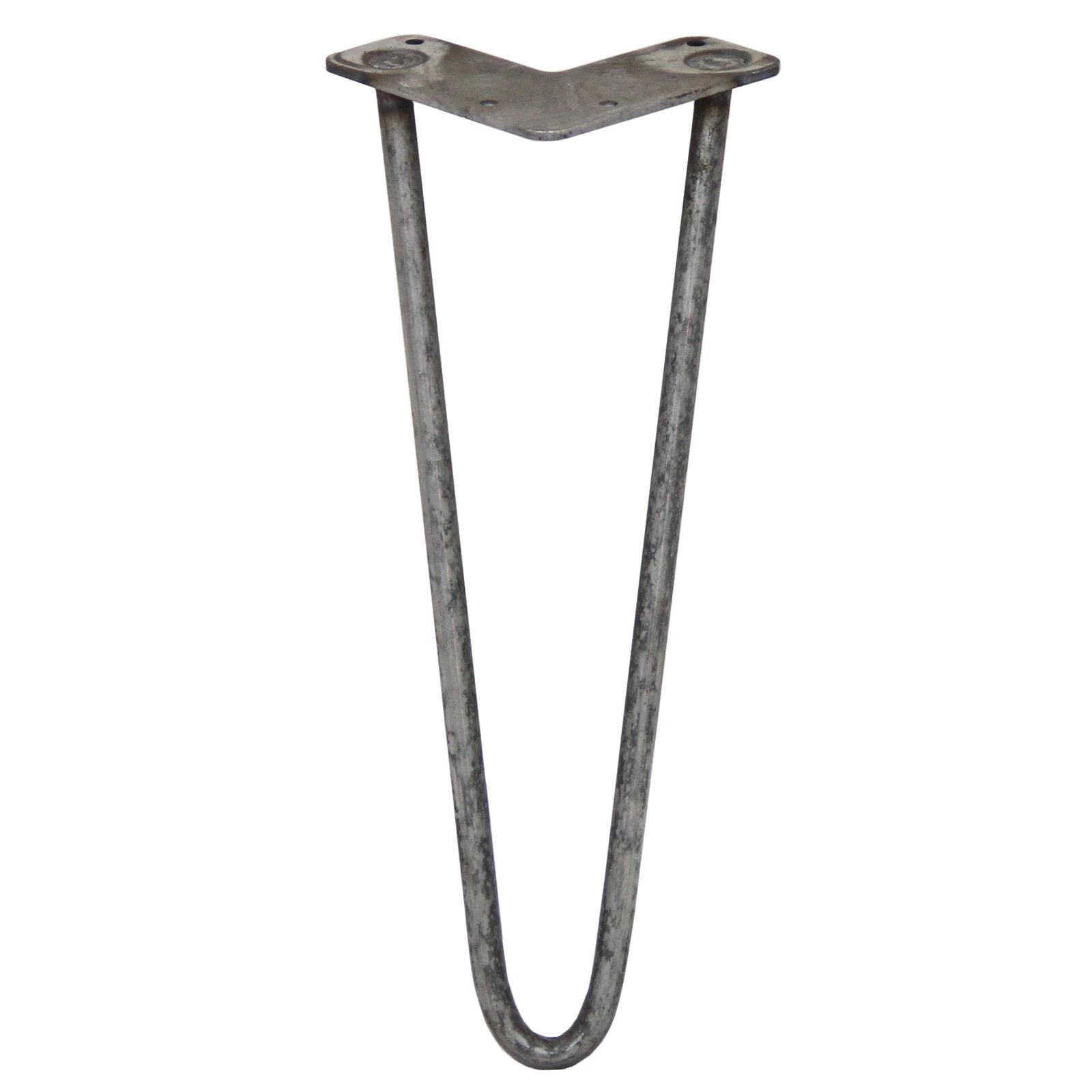 Monster Shop 4 x 14" Hairpin Legs - 2 Prong - 12mm - Raw Steel -