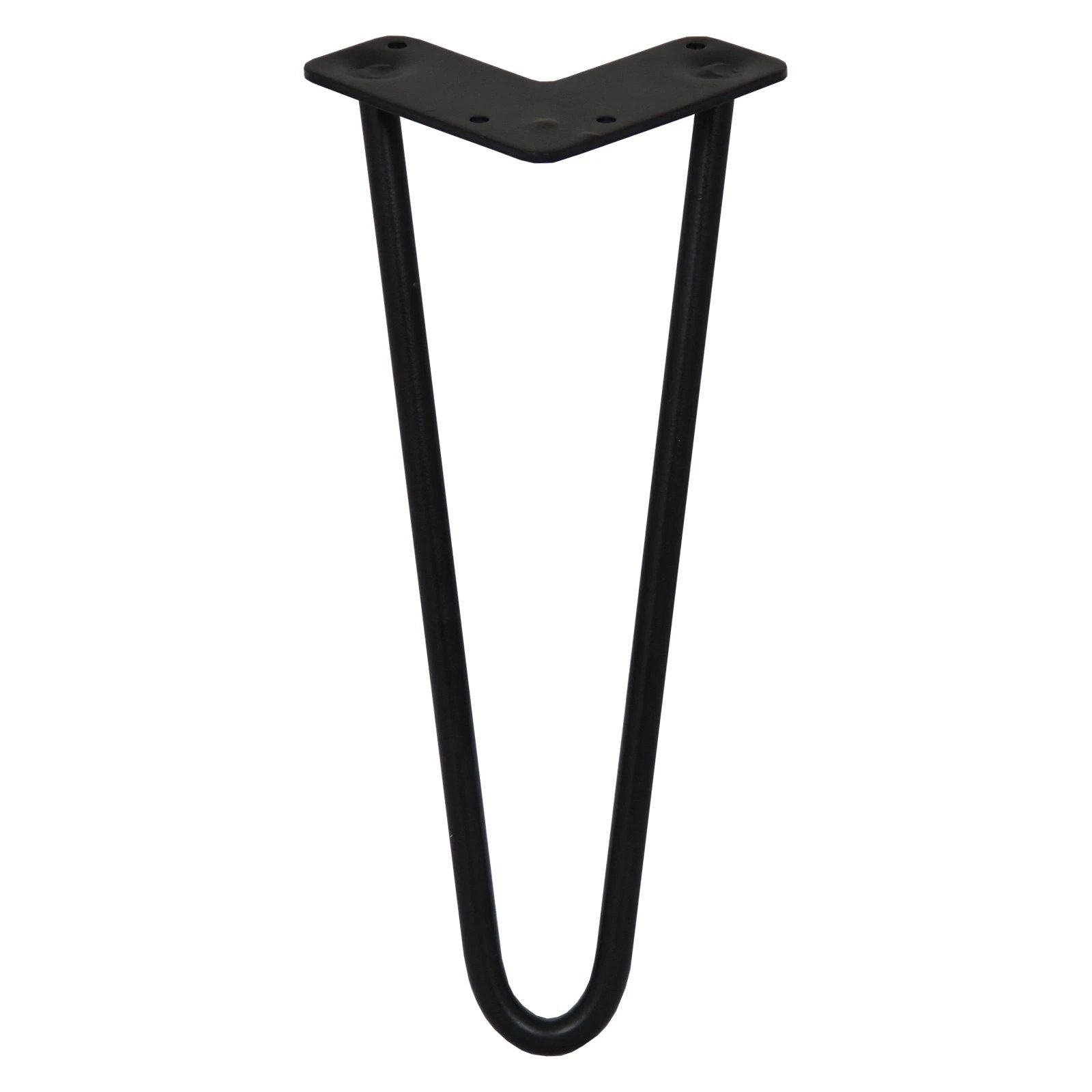 Monster Shop 4 x 12" Hairpin Legs - 2 Prong - 12mm - Black -