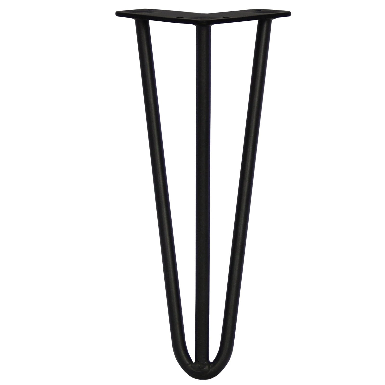 4 x 12" Hairpin Legs - 3 Prong - 12mm - Black by Monster Shop