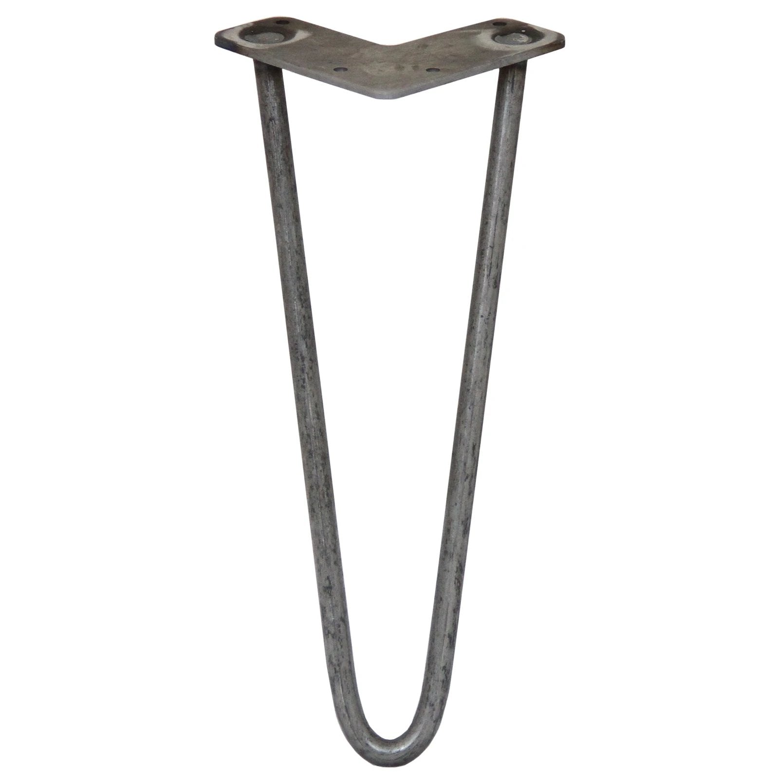 4 x 12" Hairpin Legs - 2 Prong - 12mm - Raw Steel by Monster Shop