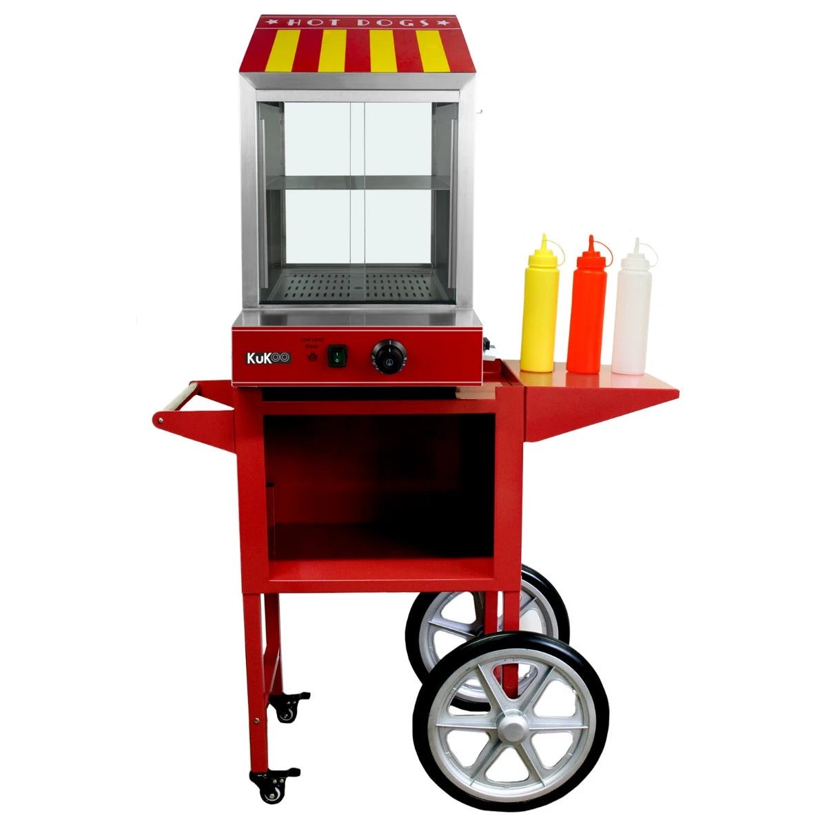 Monster Shop KuKoo Commercial Hot Dog Steamer & Cart -