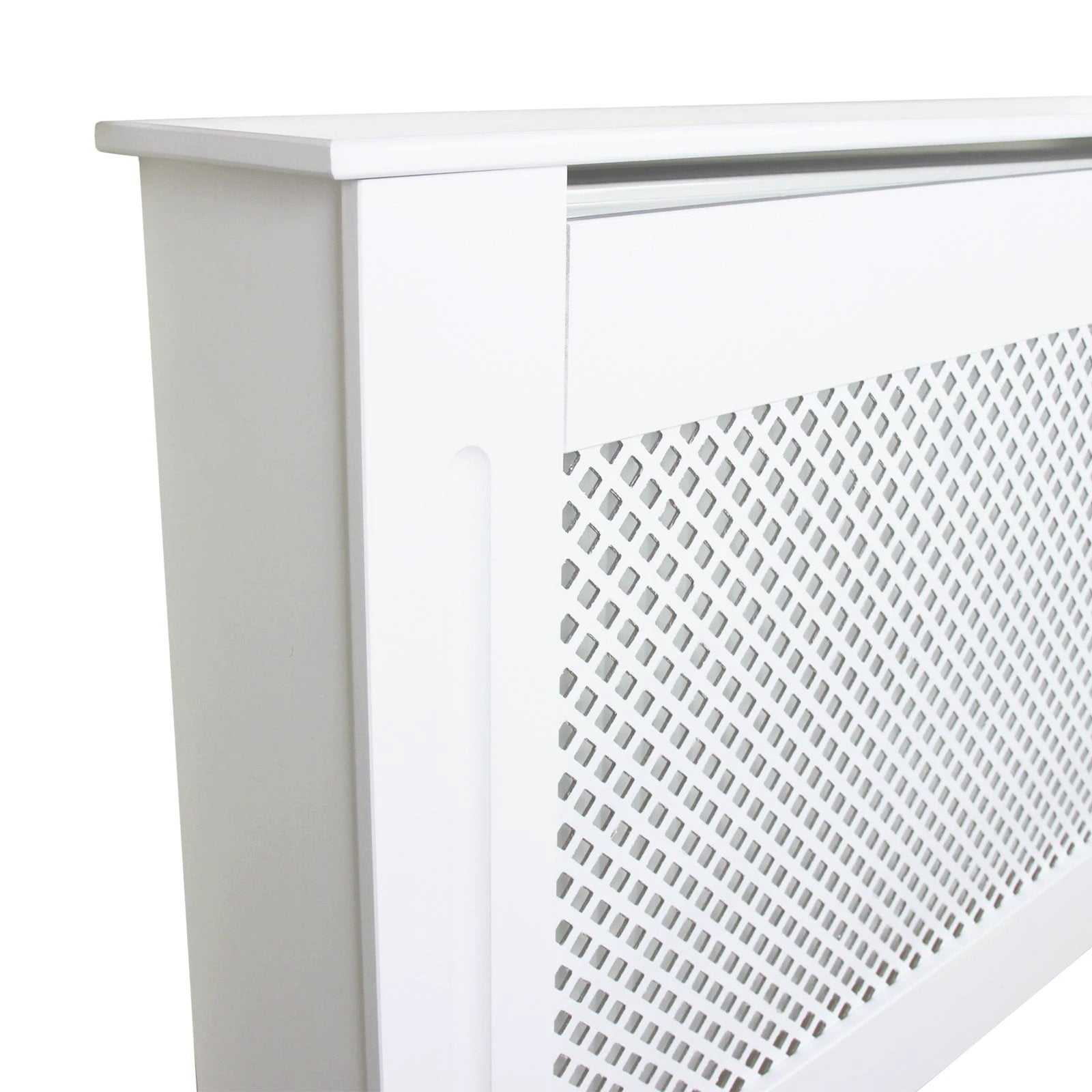 Monster Shop Quality Radiator Cover 1515mm Trellis Grill Front MDF White For Kid Safety In Modern Homes - Radiator