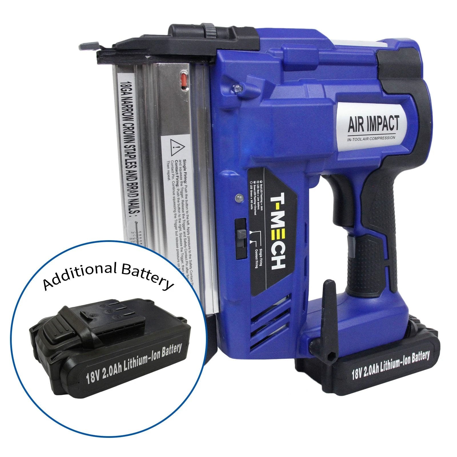T-Mech Nail & Staple Gun with Additional Battery by Monster Shop