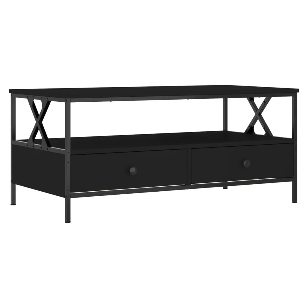 vidaXL VidaXL Coffee Table 100x51x45 cm Engineered Wood With Storage Drawers For Living Room - Coffee Table