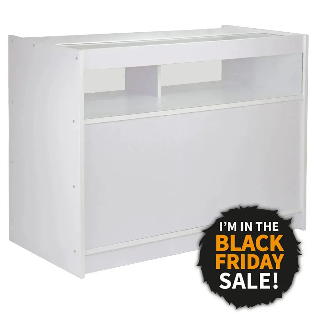 Monster Shop B1200 Retail Shop Counter - Brilliant White -
