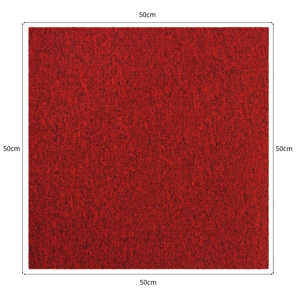 Monster Shop 40 x Carpet Tiles 10m2 / Scarlet Red -