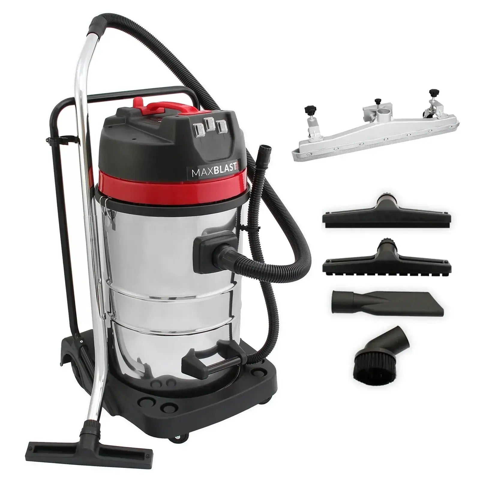 Monster Shop MAXBLAST 80L Industrial Vacuum with Floor Nozzle Attachment -