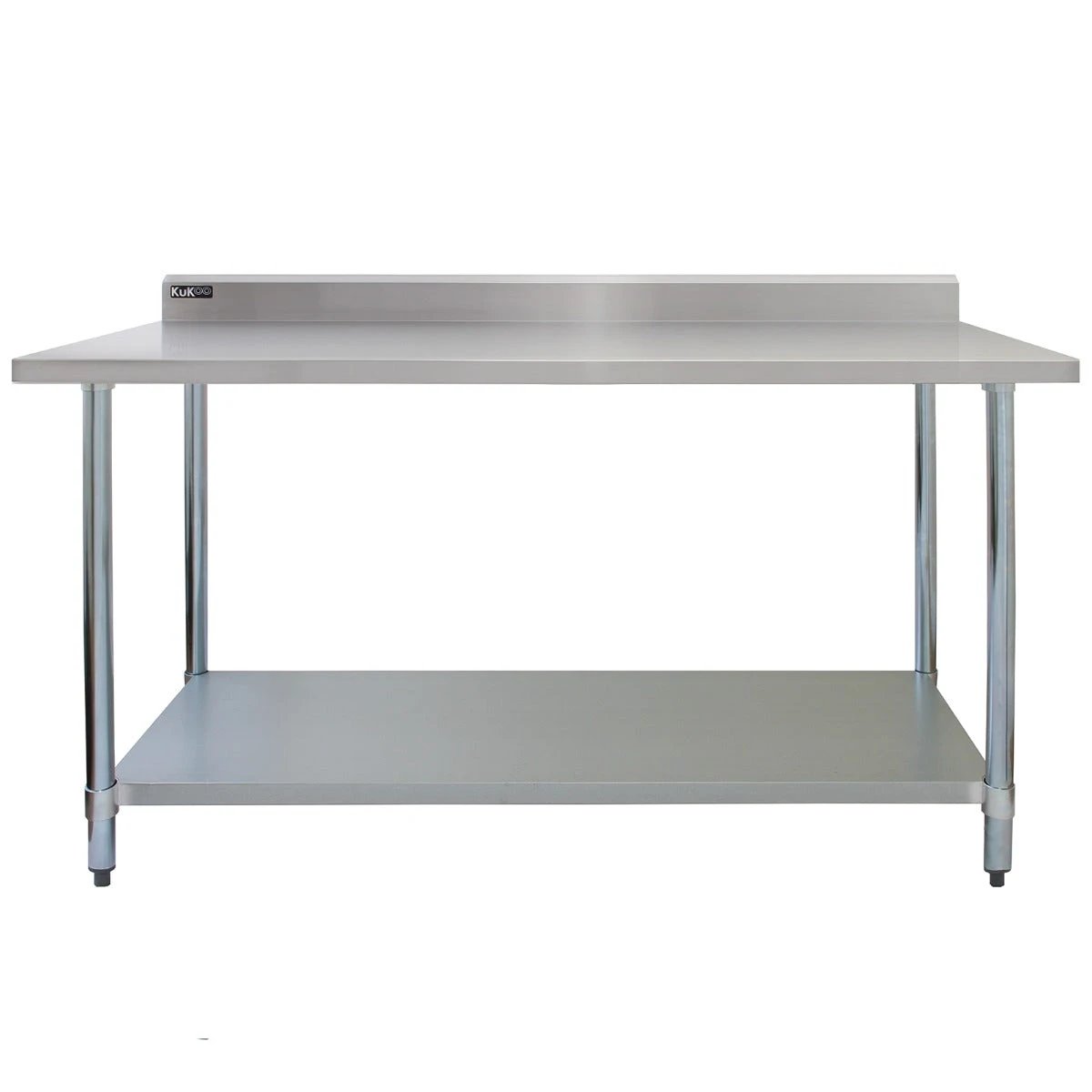 6ft Stainless Steel Catering Bench & 2 x Wall Mounted Shelves by Monster Shop