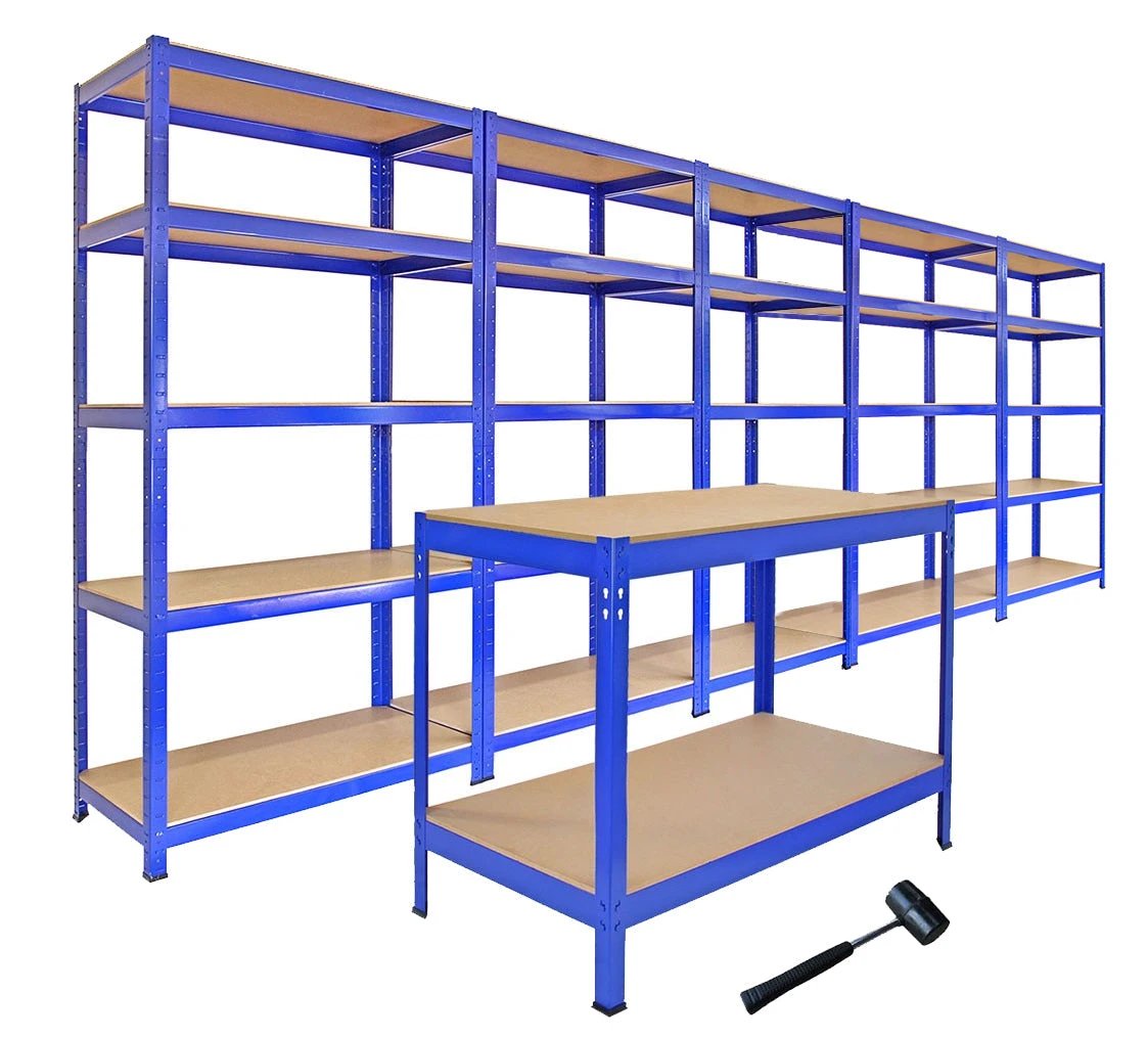 Monster Shop Racking Bundle - Bargain Busting - Boltless 5 Tier Garage Shelves -