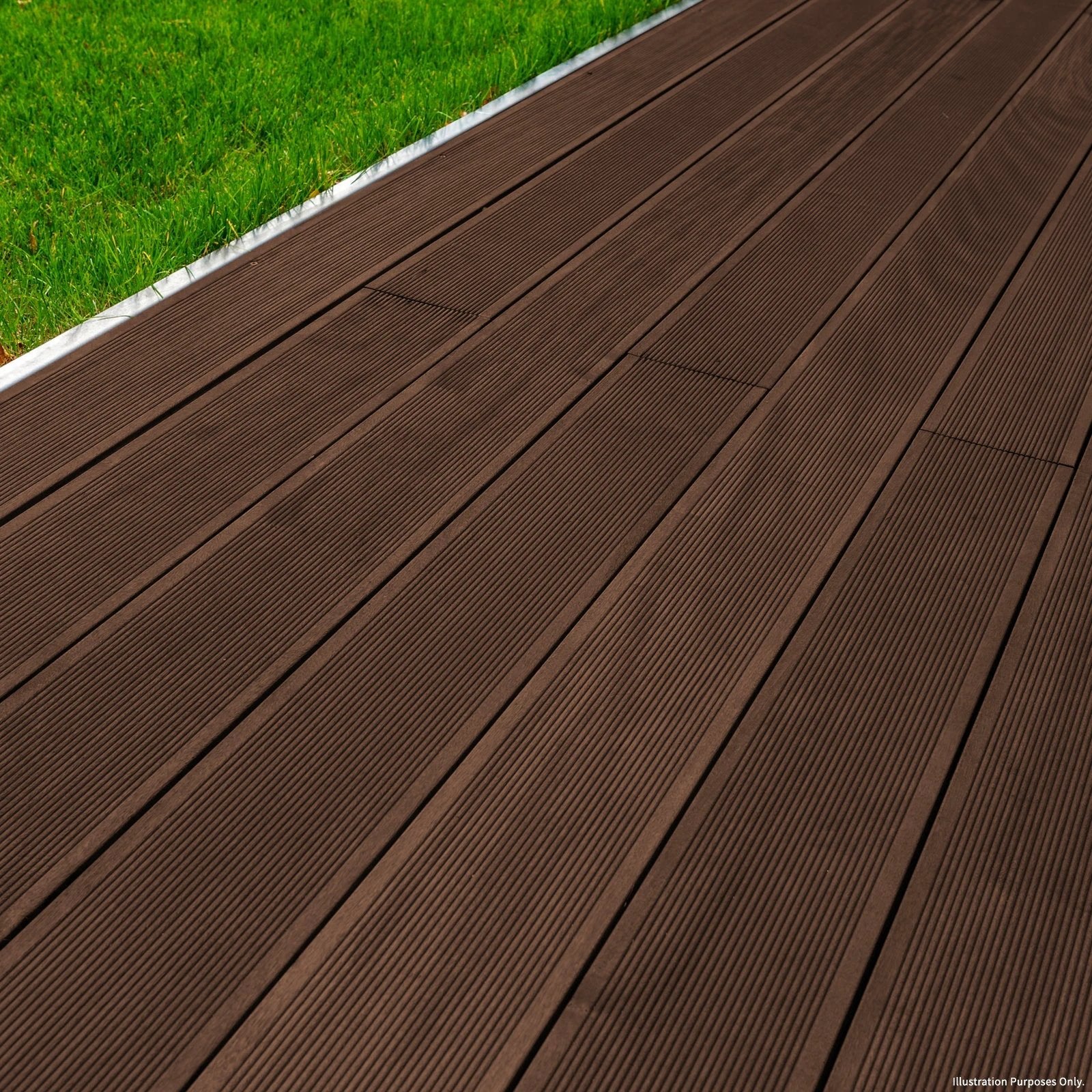Monster Shop Jardí Composite Decking - 7 SQM - Conker Brown -
