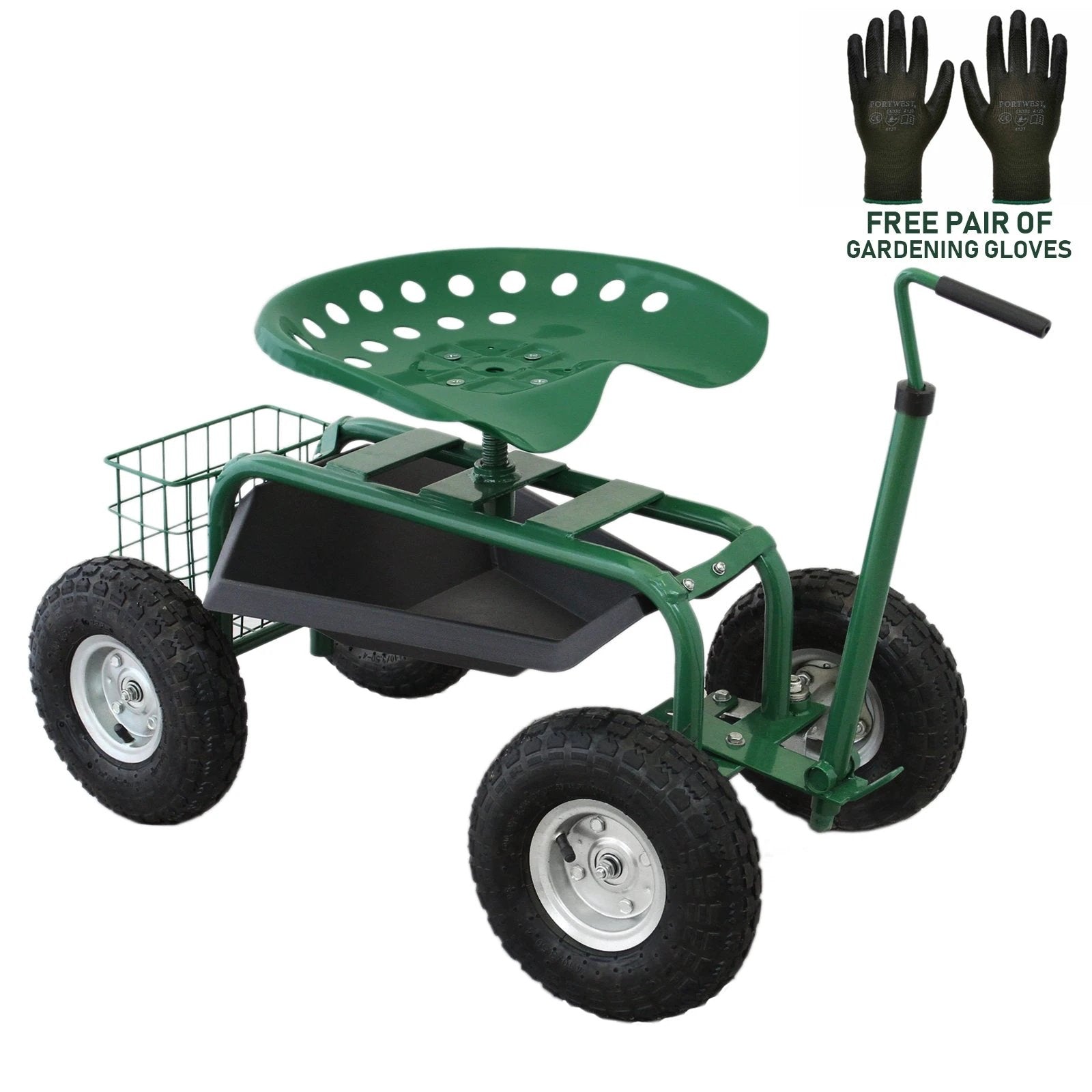 Heavy-Duty Mobile Garden Seat by Monster Shop