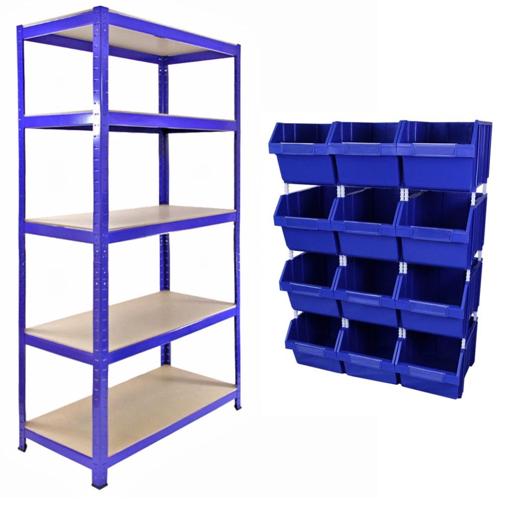Monster Shop T-RAX Blue 90cm with 12 x Storage Quick Pick Bins -