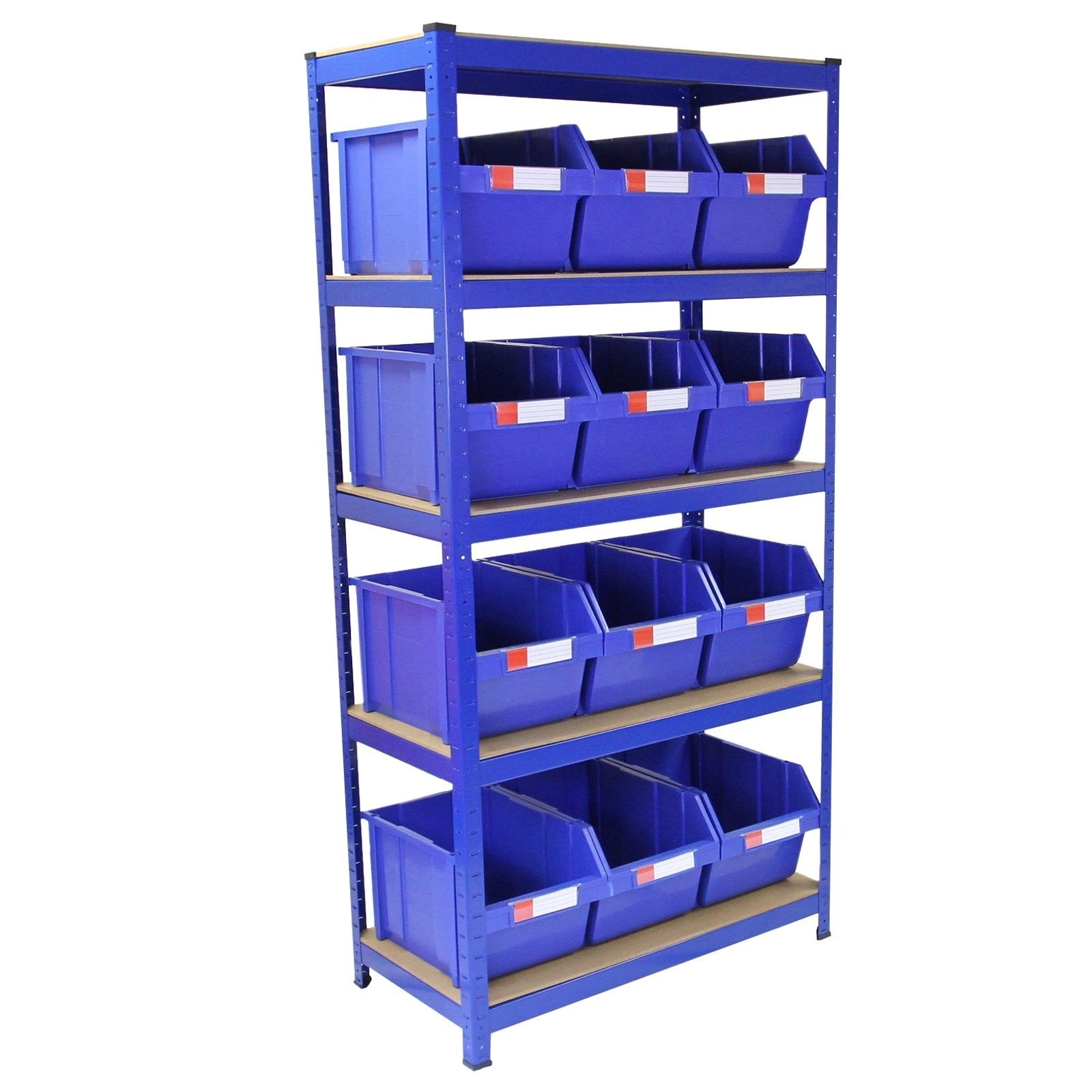 Monster Shop T-RAX Blue 90cm with 12 x Storage Quick Pick Bins -