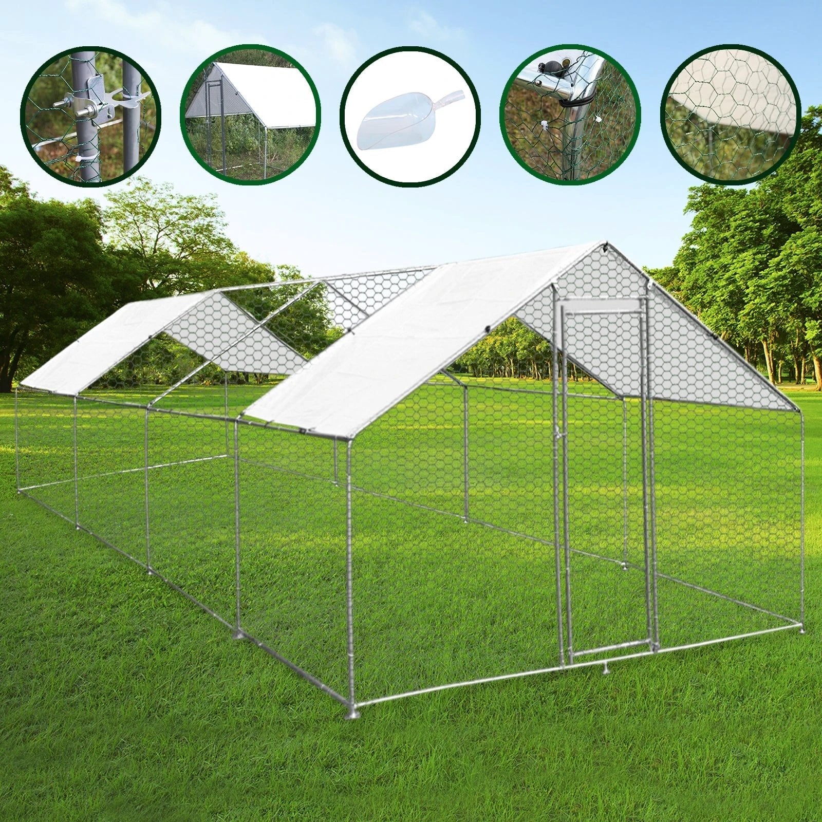 Chicken Run 4m x 8m x 2m by Monster Shop