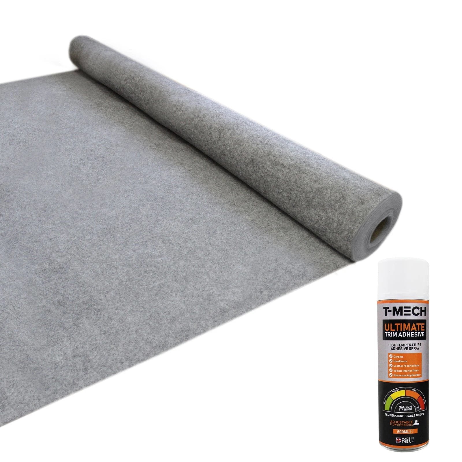Van Carpet Lining / Smoke & 5 Adhesive Cans by Monster Shop