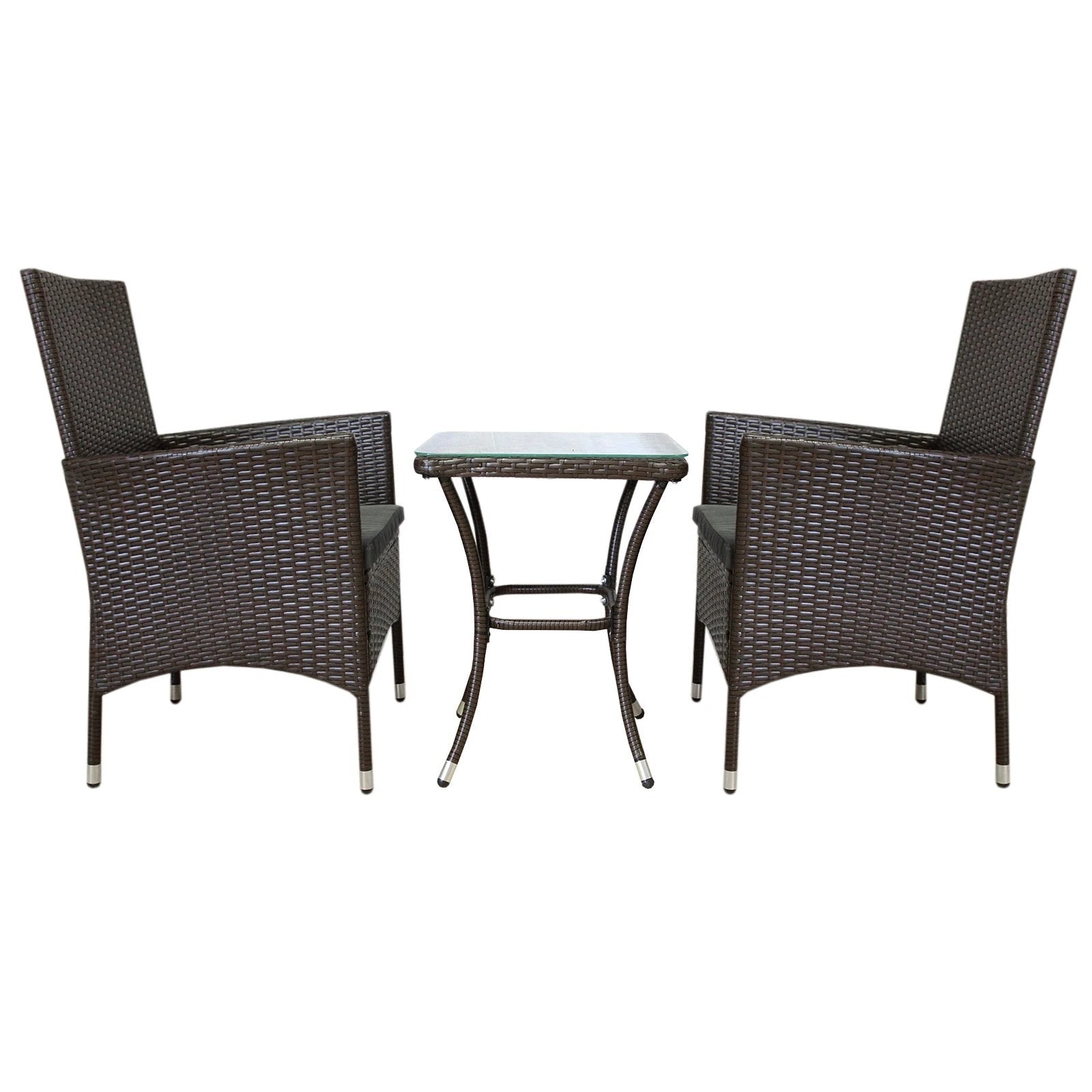 Jardí Rattan Bistro Set Brown by Monster Shop