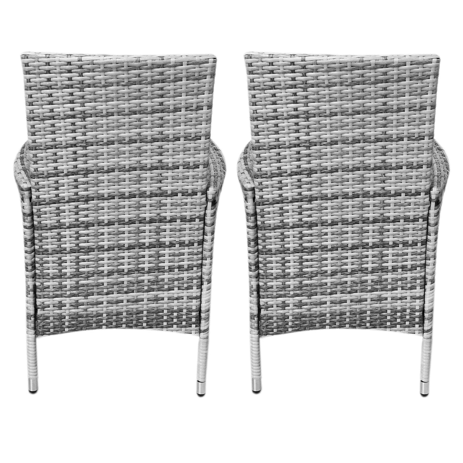 Jardí Rattan Bistro Set Light Grey by Monster Shop