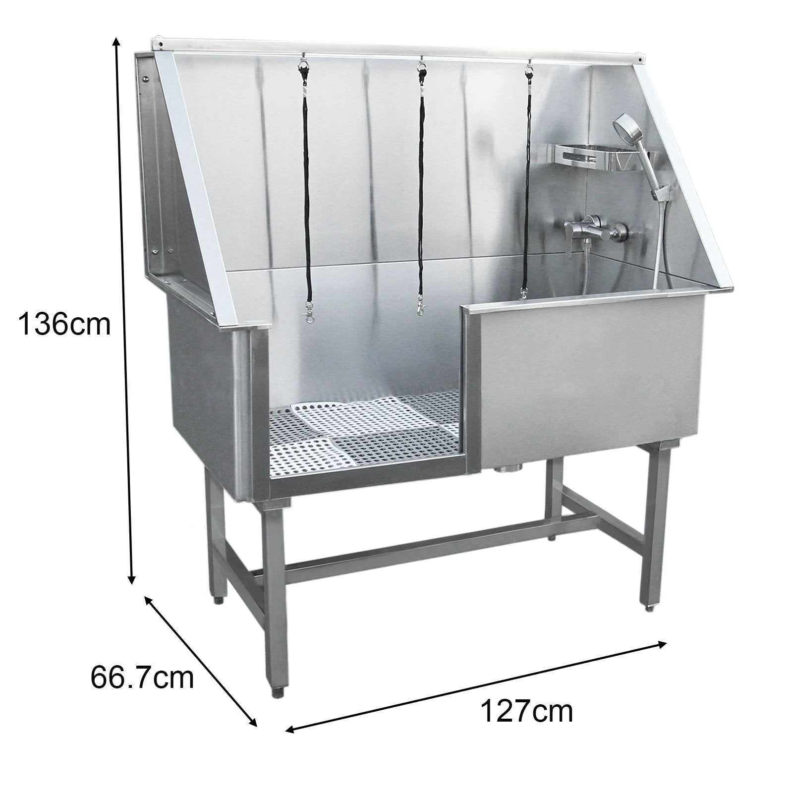 Monster Shop Dog Grooming Bath Steel Pet Wash Station 600mm -