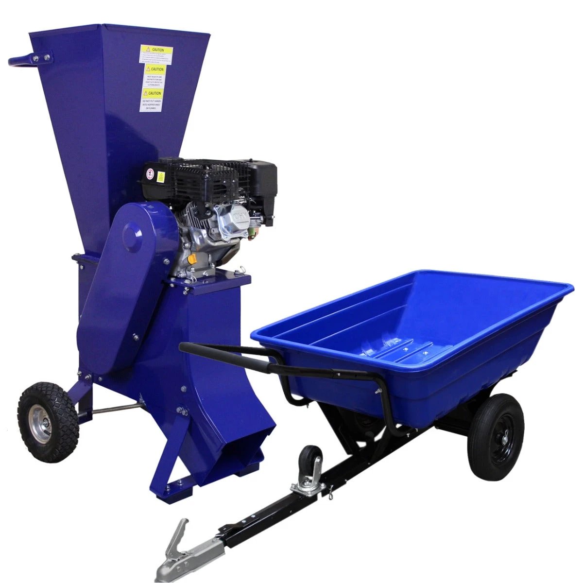 Monster Shop ATV Tipping Trailer & 15HP Wood Chipper -