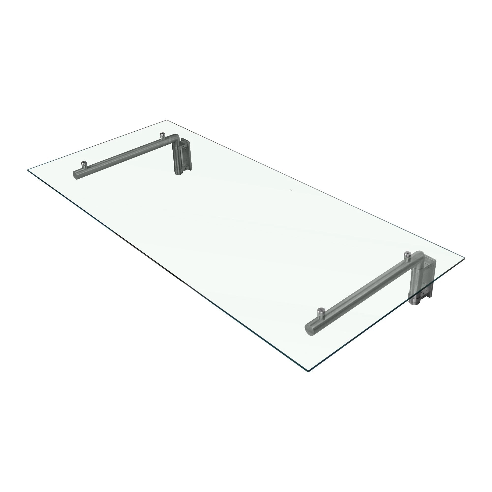 Monster Shop Glass Door Canopy & Brackets - 144cm W x 80cm D -