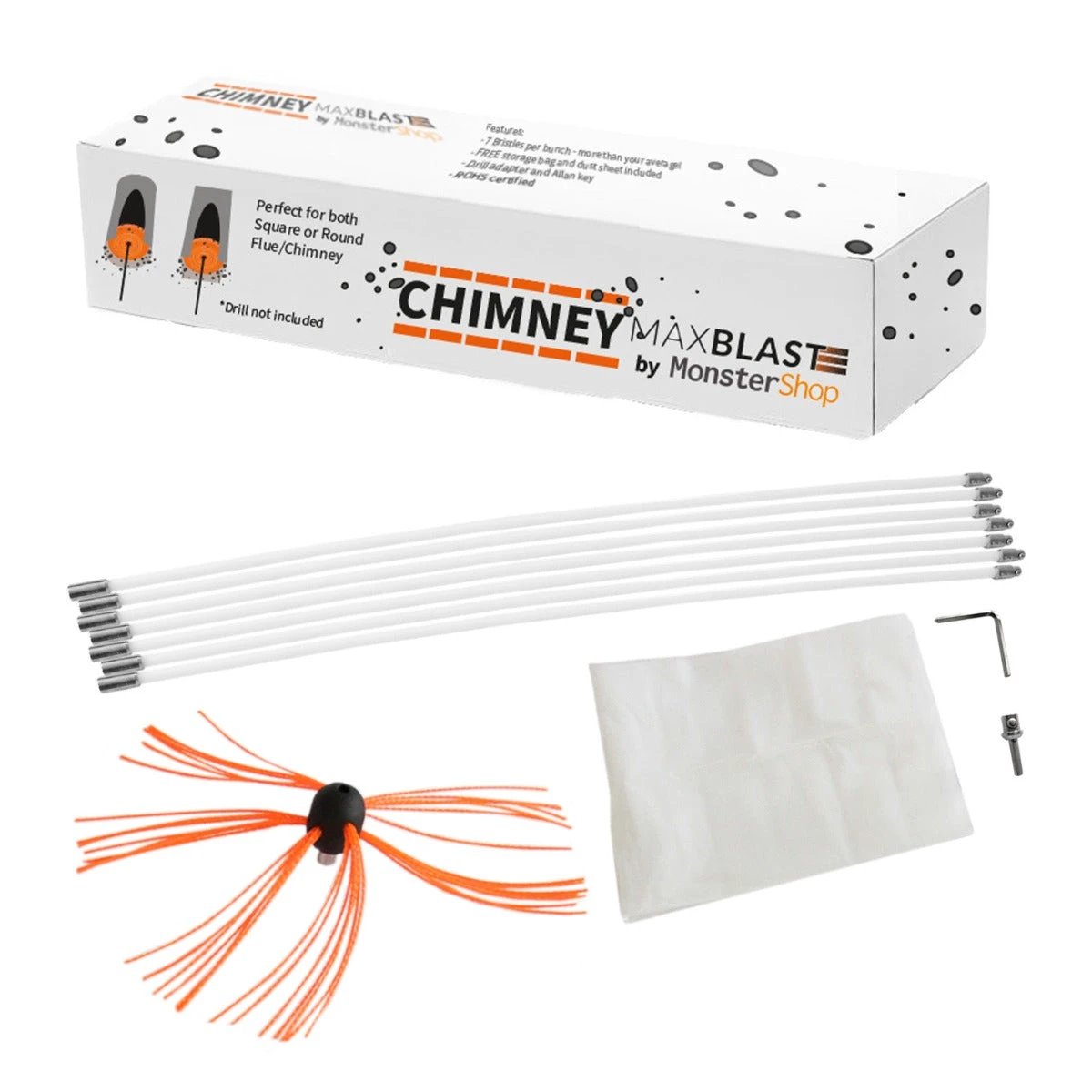 MAXBLAST Powered Chimney Sweep 11m by Monster Shop