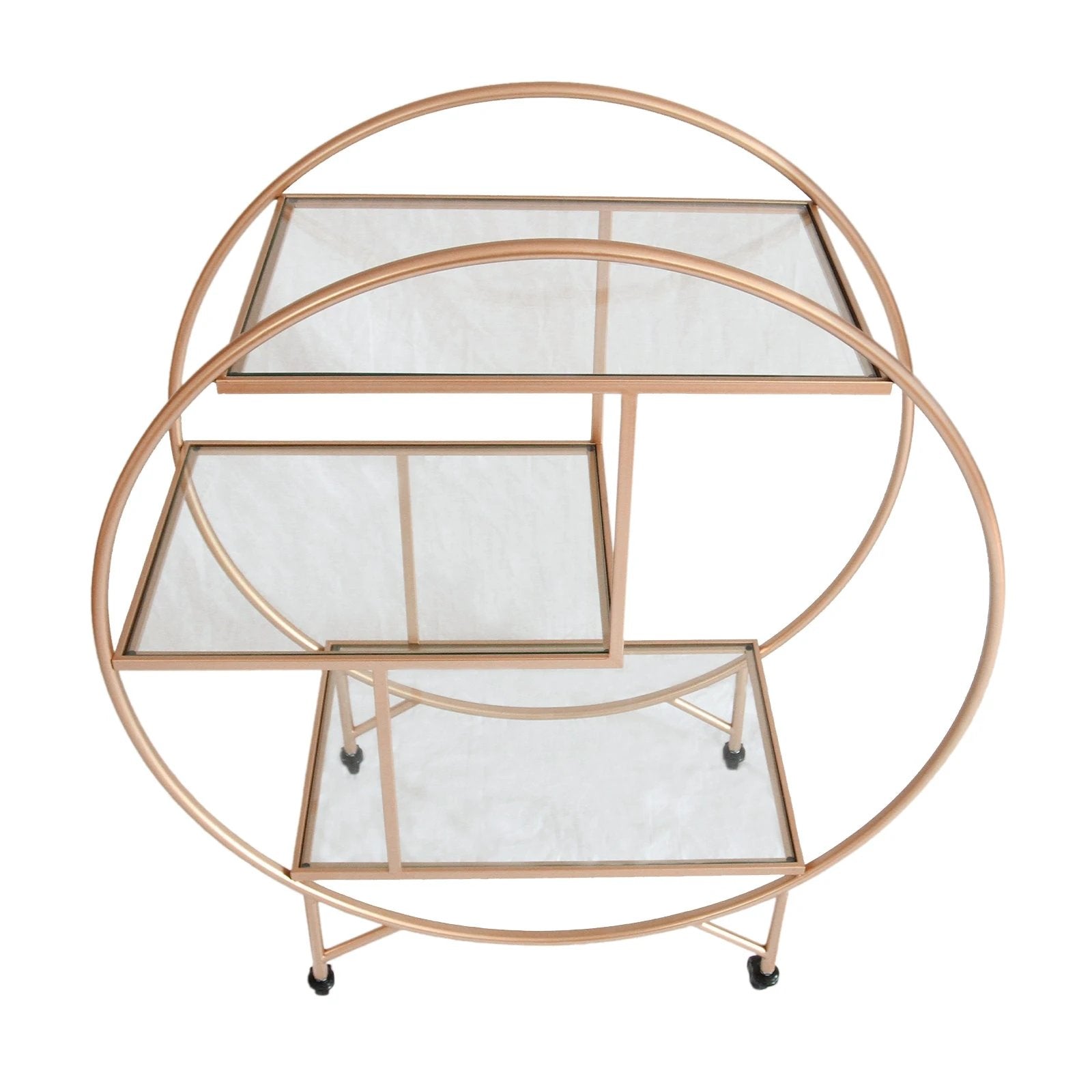 Rose Gold Drinks Trolley Bar Cart - Large by Monster Shop