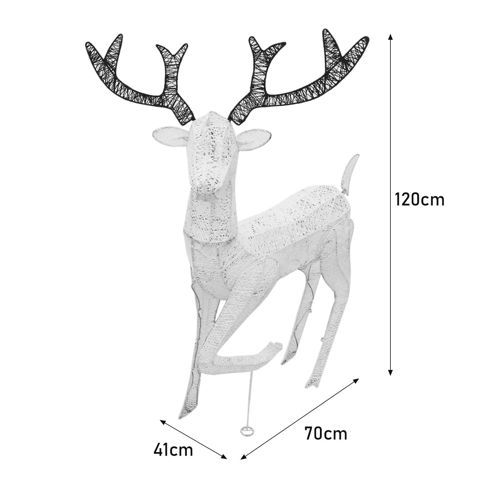 Large Light Up Stag Reindeer by Monster Shop