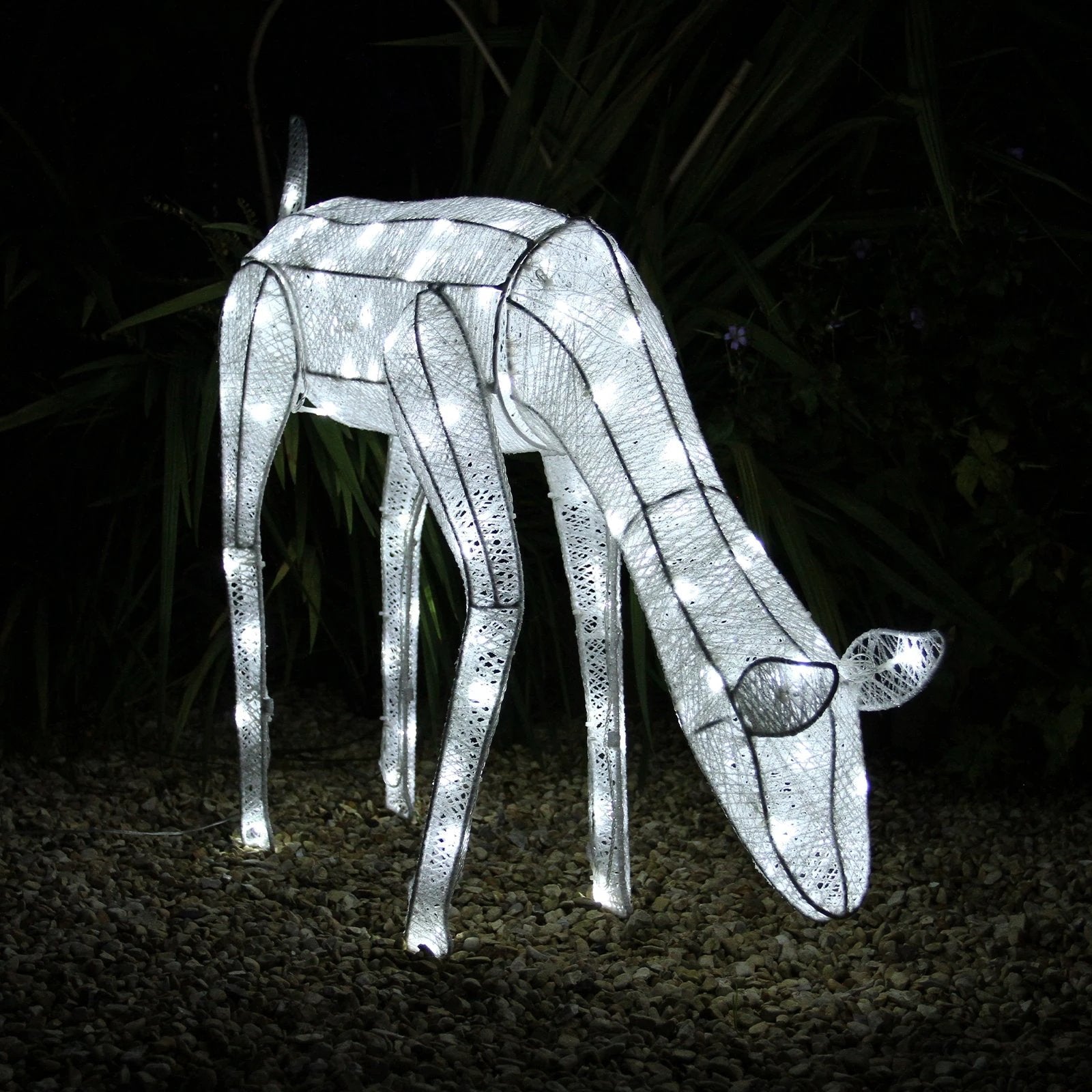 Monster Shop Large Light Up Grazing Doe Reindeer -