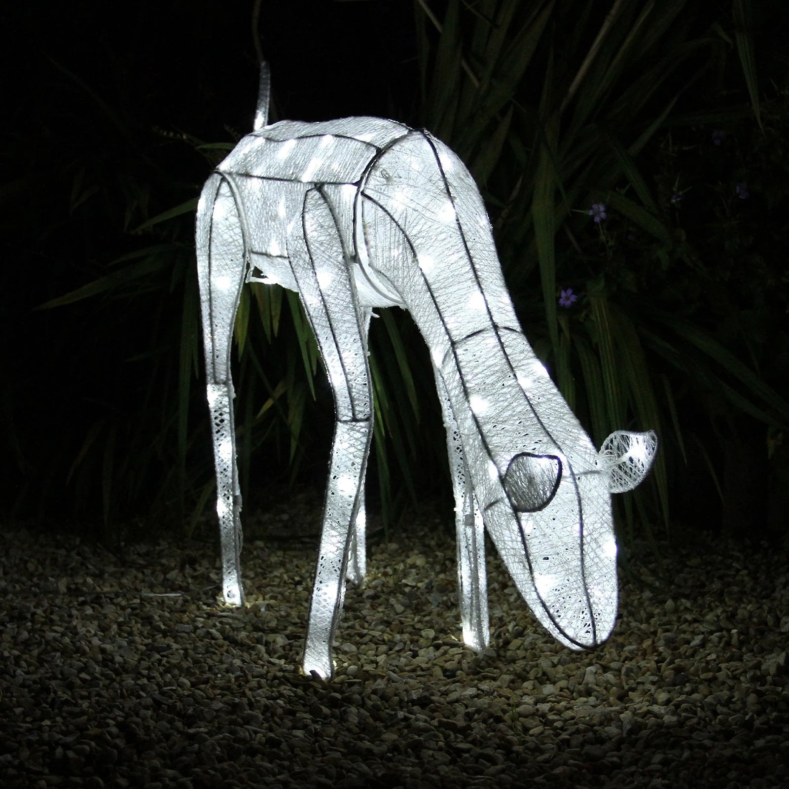 Monster Shop Large Light Up Grazing Doe Reindeer -