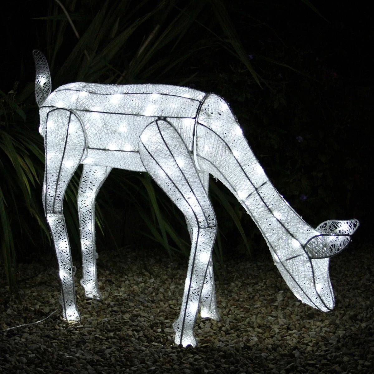 Monster Shop Light Up Reindeer Stag, Doe & Snowman Set -