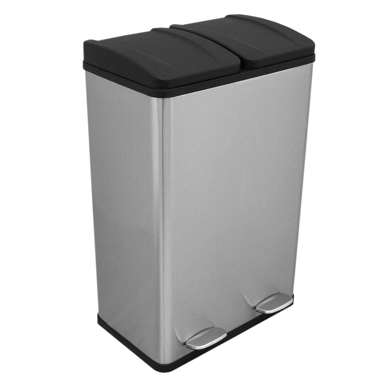 Monster Shop 60L Dual Pedal Bin In Stainless Steel -