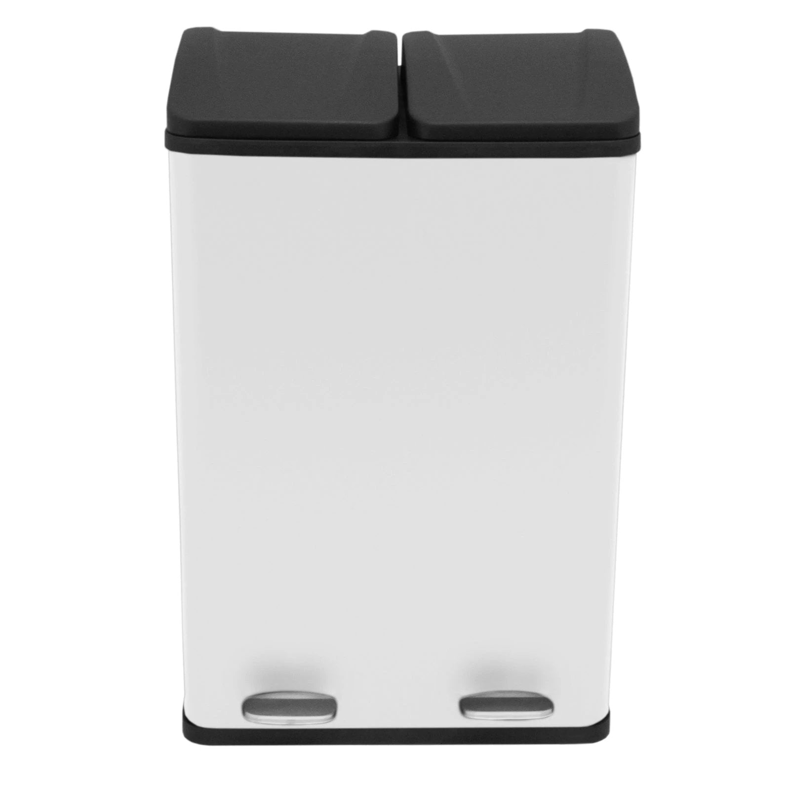 60L Dual Pedal Bin In White by Monster Shop