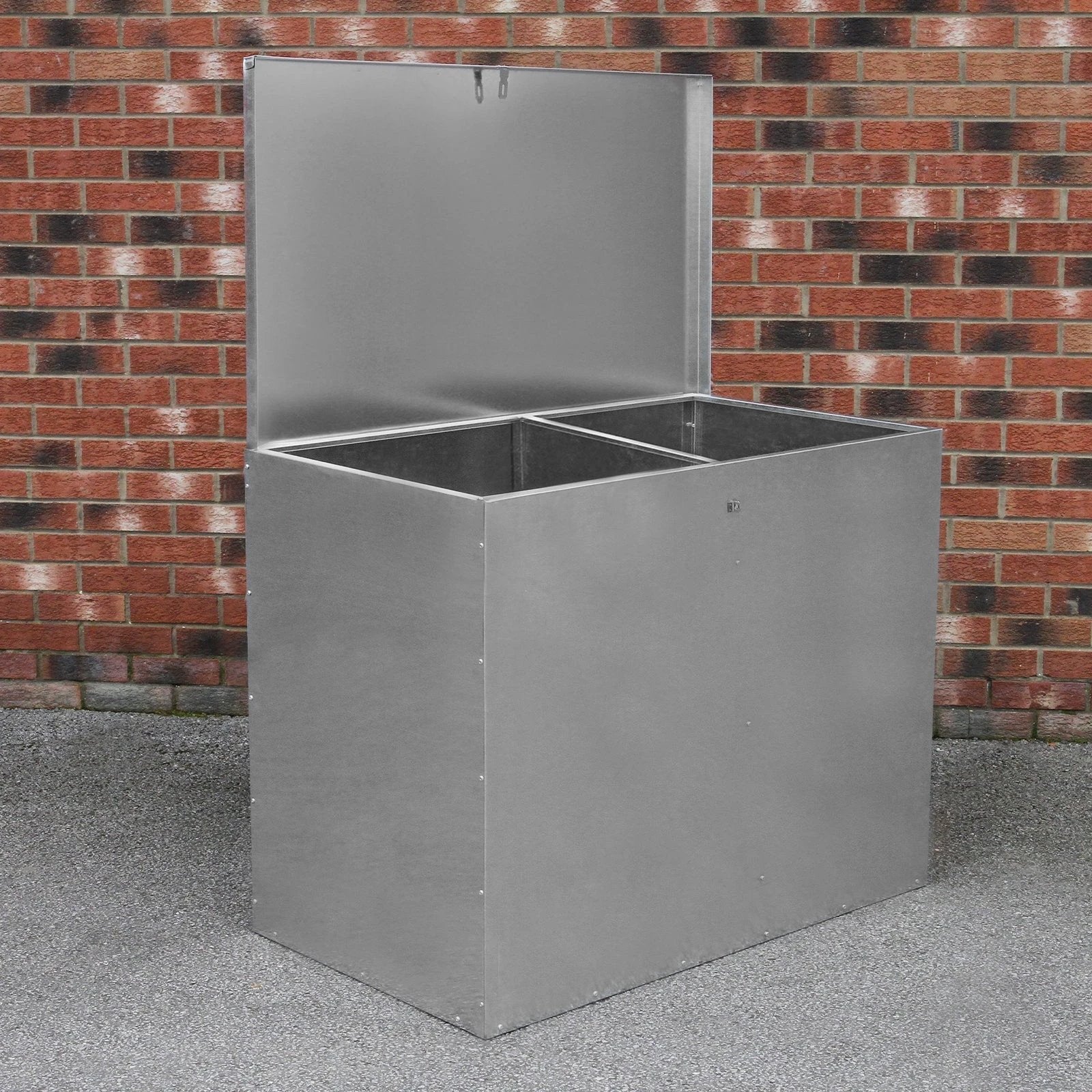 Galvanised Feed Store 2 Compartments by Monster Shop