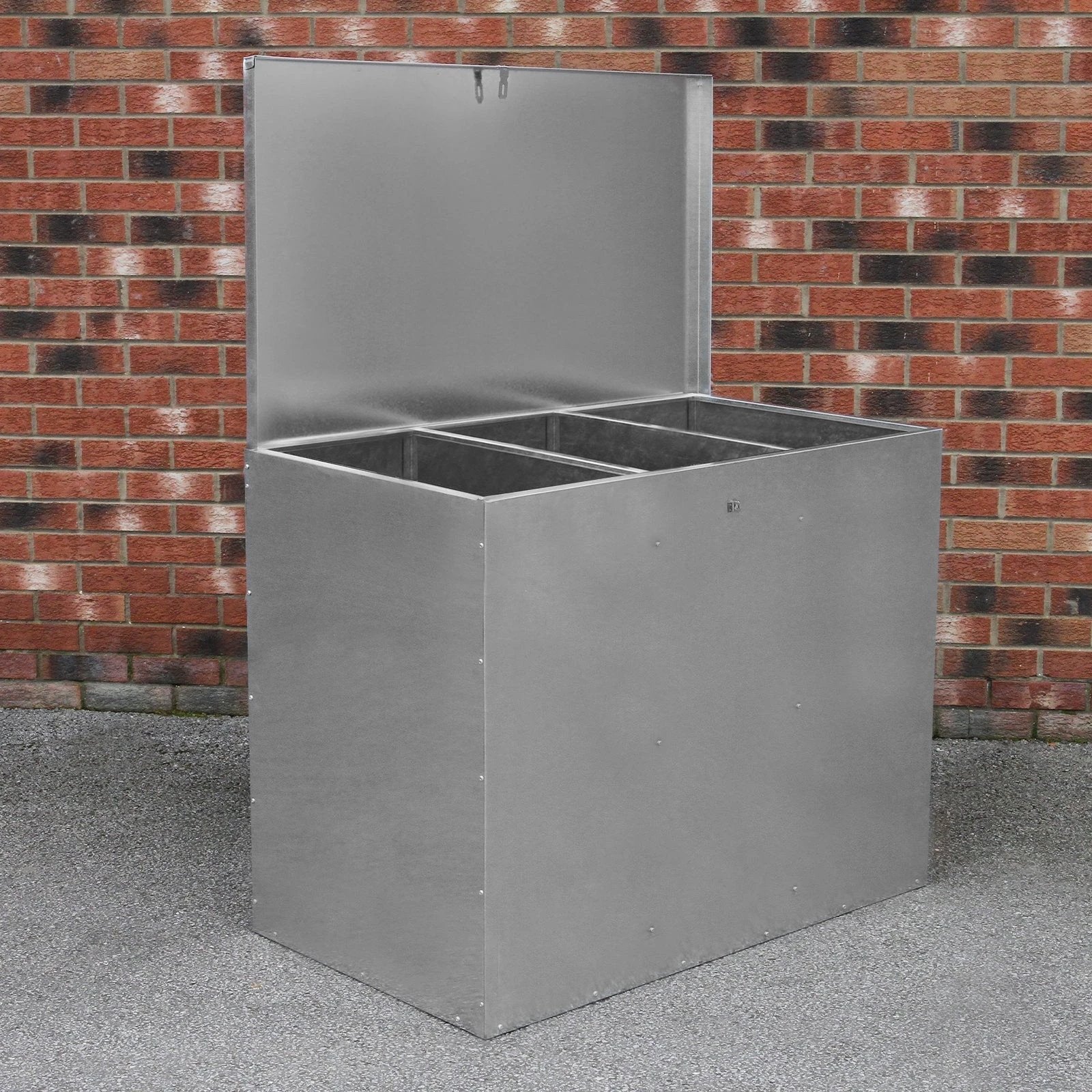 Galvanised Feed Store 3 Compartments by Monster Shop