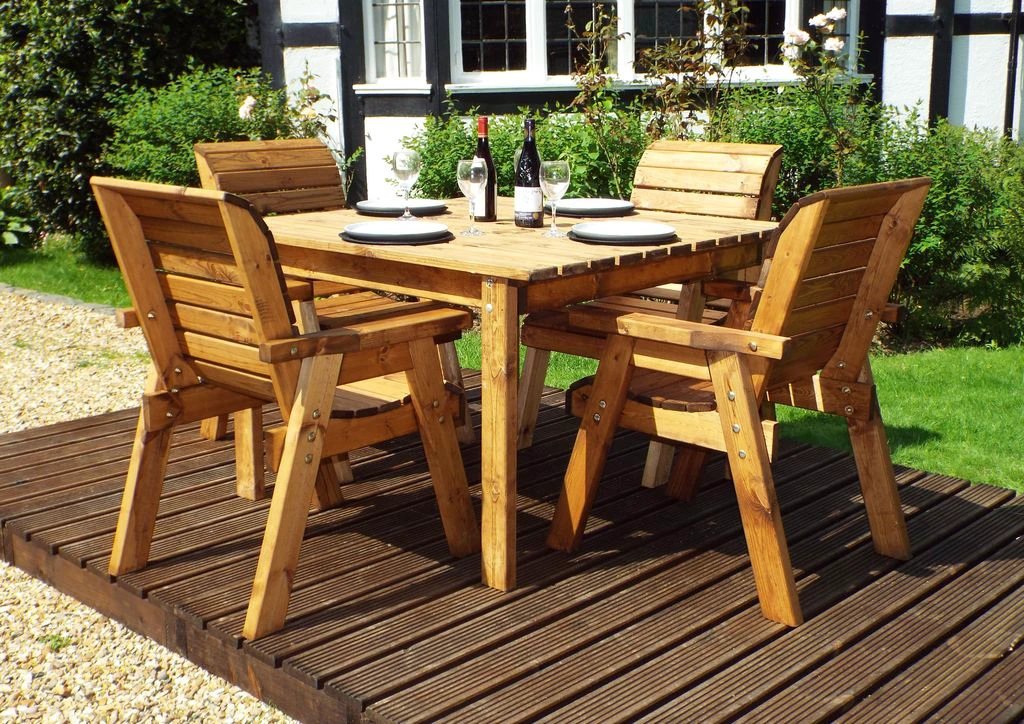 Charles Taylor Trading Four Seater Square Table Set - Garden Table
