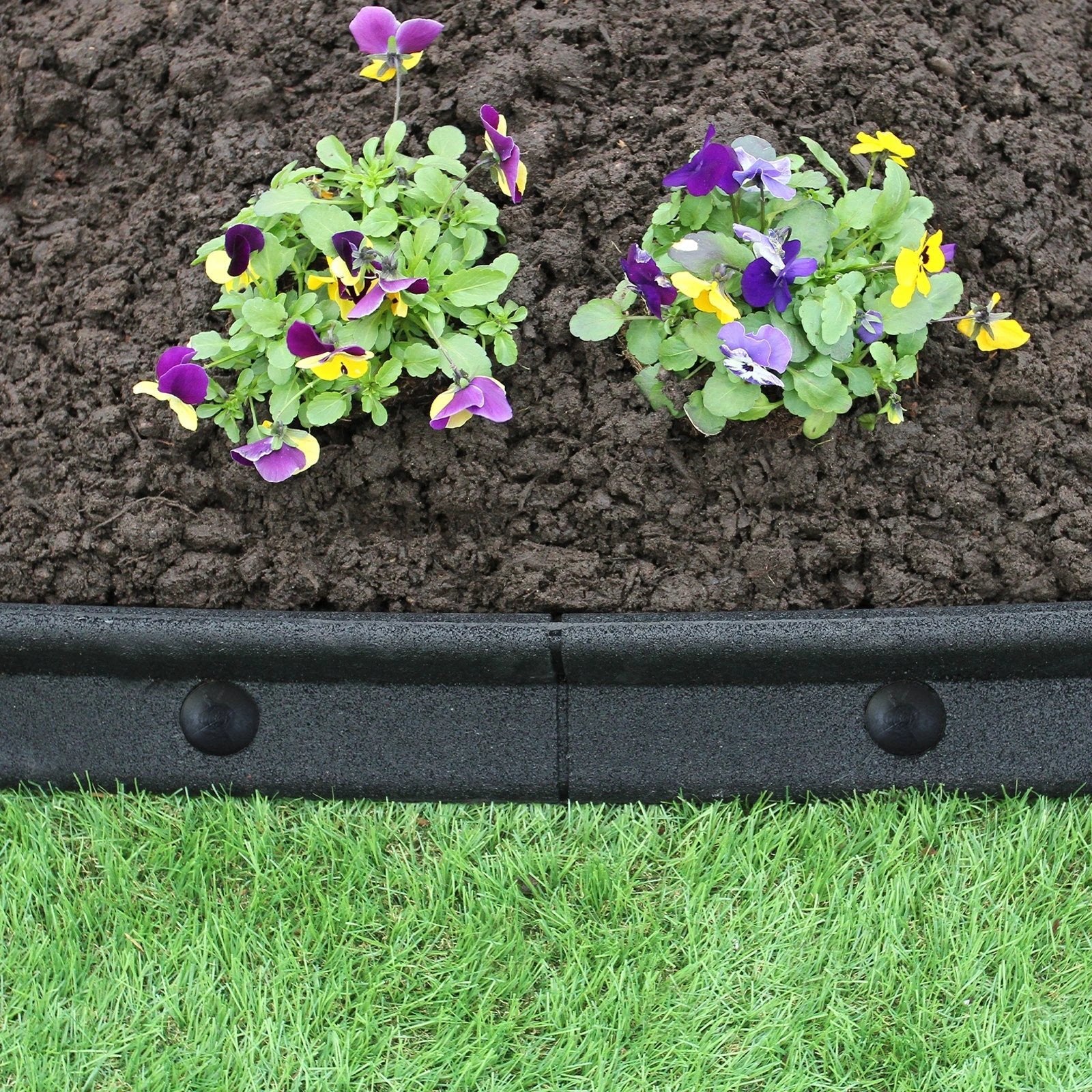 Flexible Lawn Edging Black 1.2m x 18 by Monster Shop