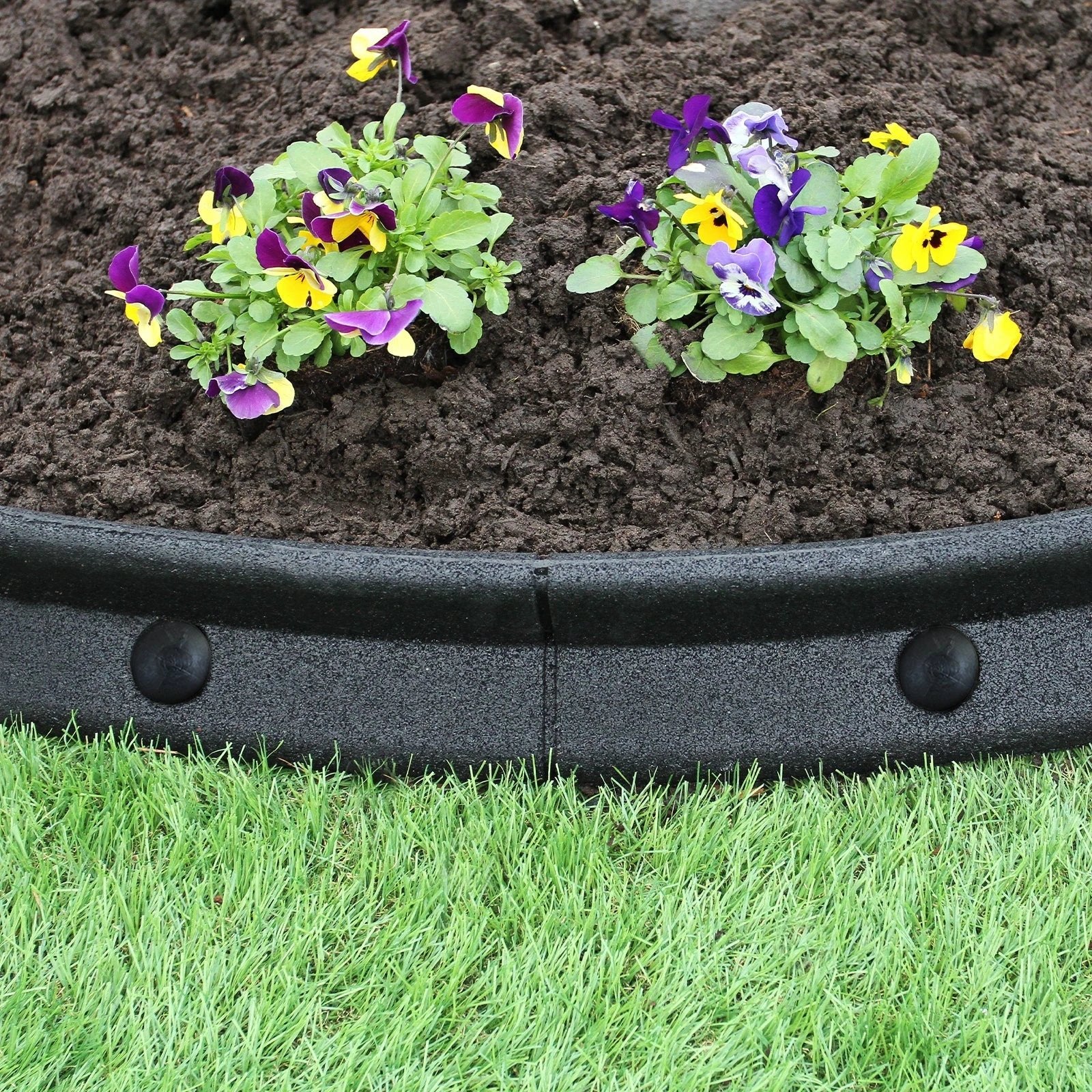 Flexible Lawn Edging Black 1.2m x 14 by Monster Shop