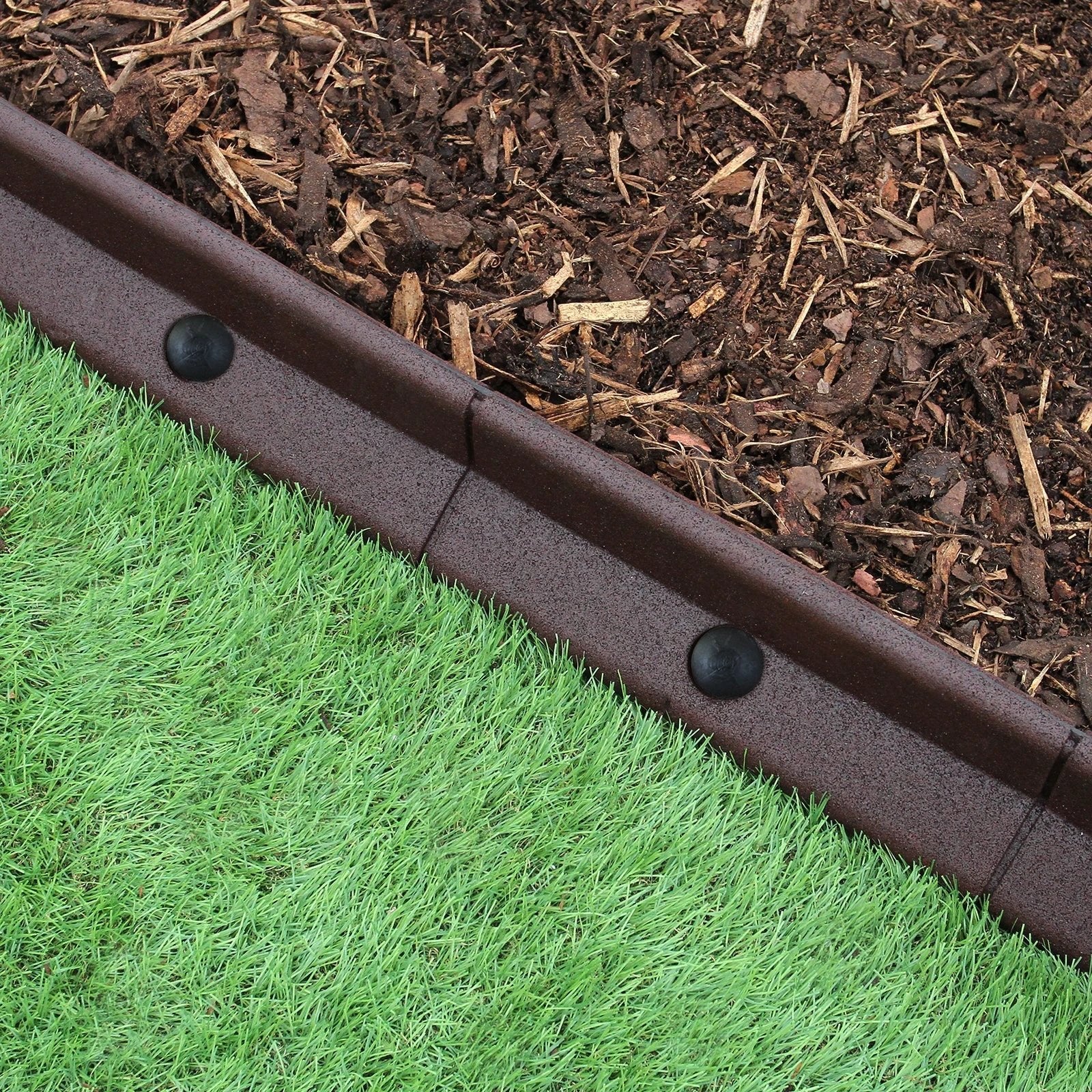 Monster Shop Flexible Lawn Edging Brown 1.2m x 4 -