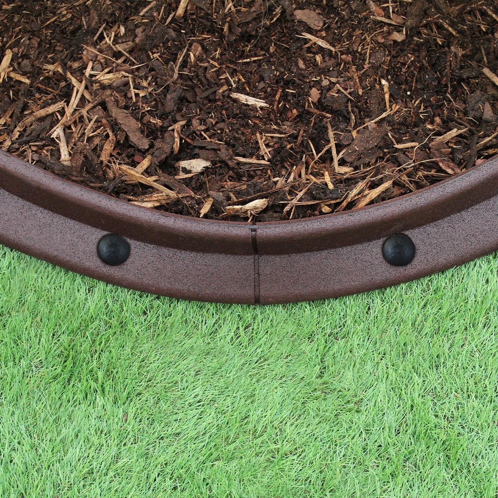 Monster Shop Flexible Lawn Edging Brown 1.2m x 4 -