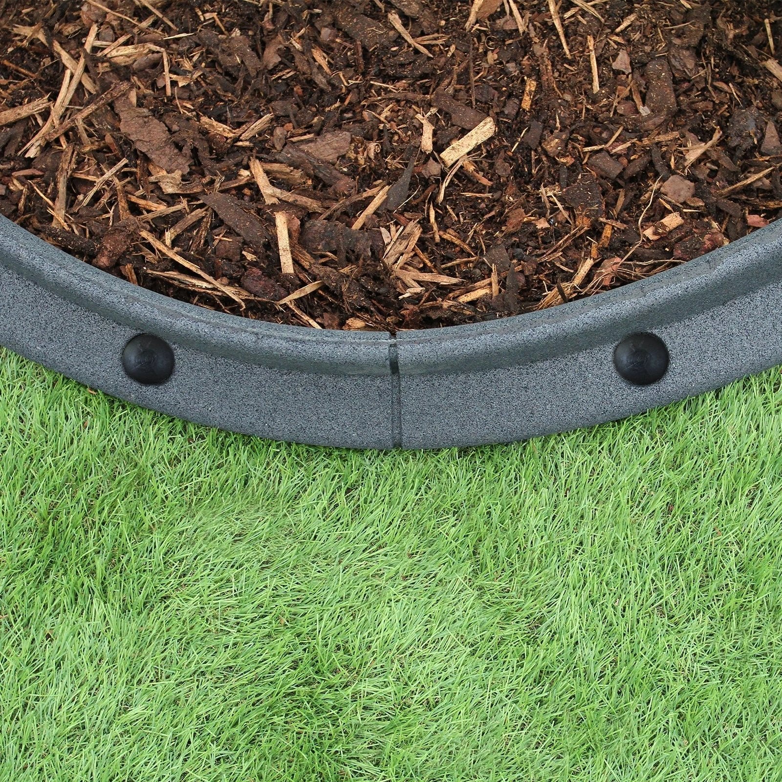 Monster Shop Flexible Lawn Edging Grey 1.2m x 10 -