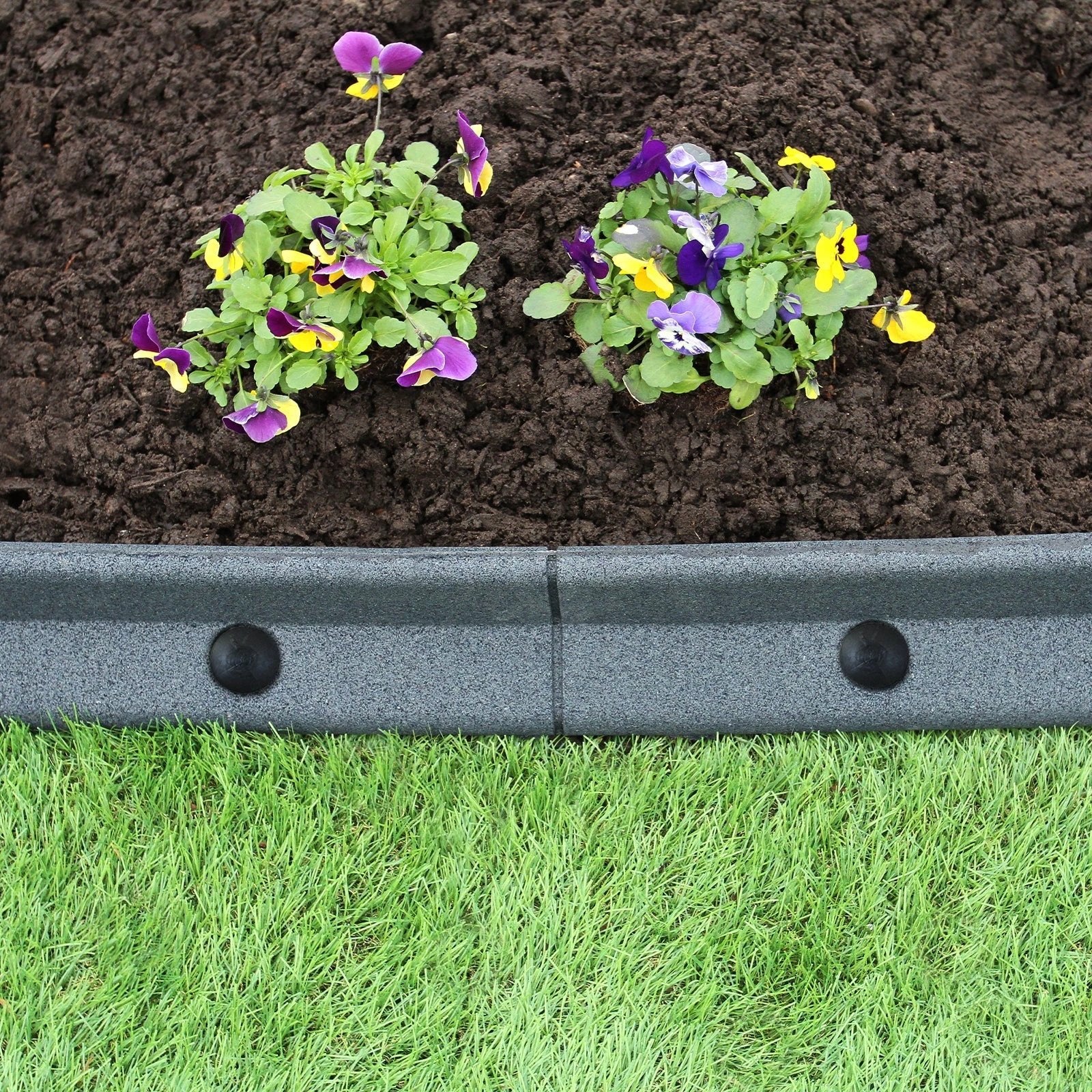 Flexible Lawn Edging Grey 1.2m x 4 by Monster Shop