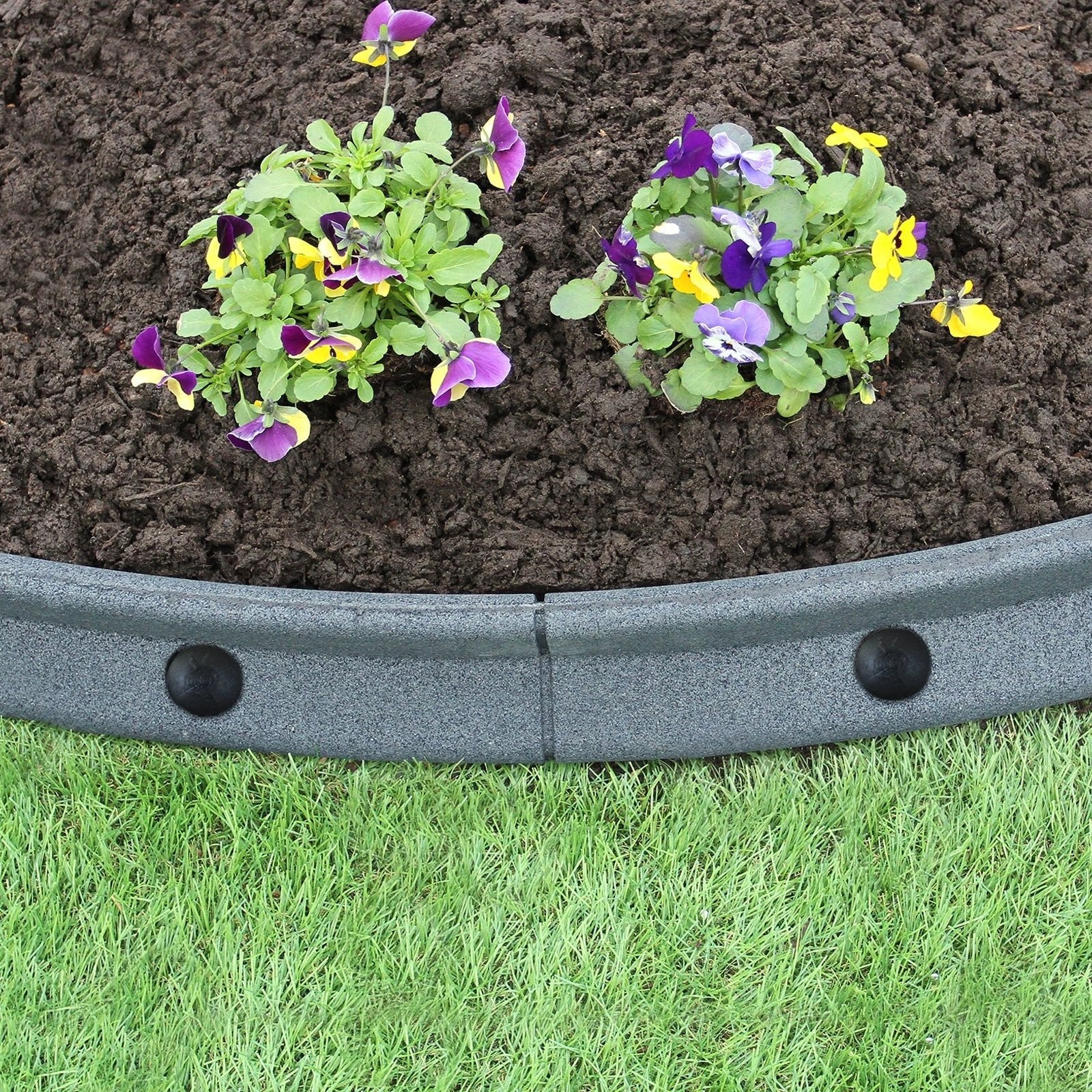 Monster Shop Flexible Lawn Edging Grey 1.2m x 14 -